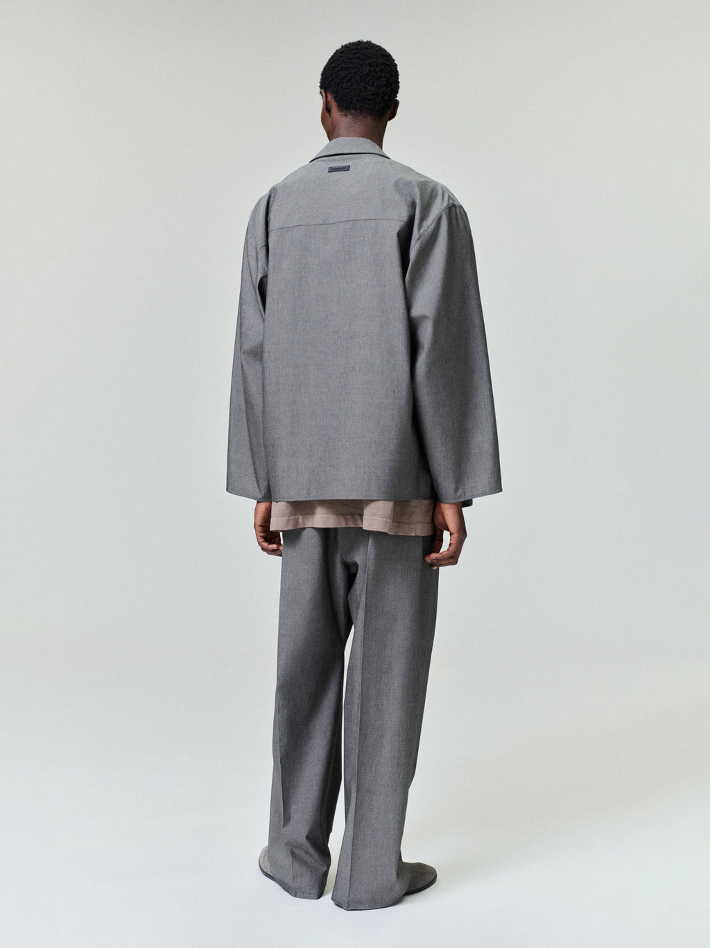 Cotton Wool Oxford Shirt Jacket