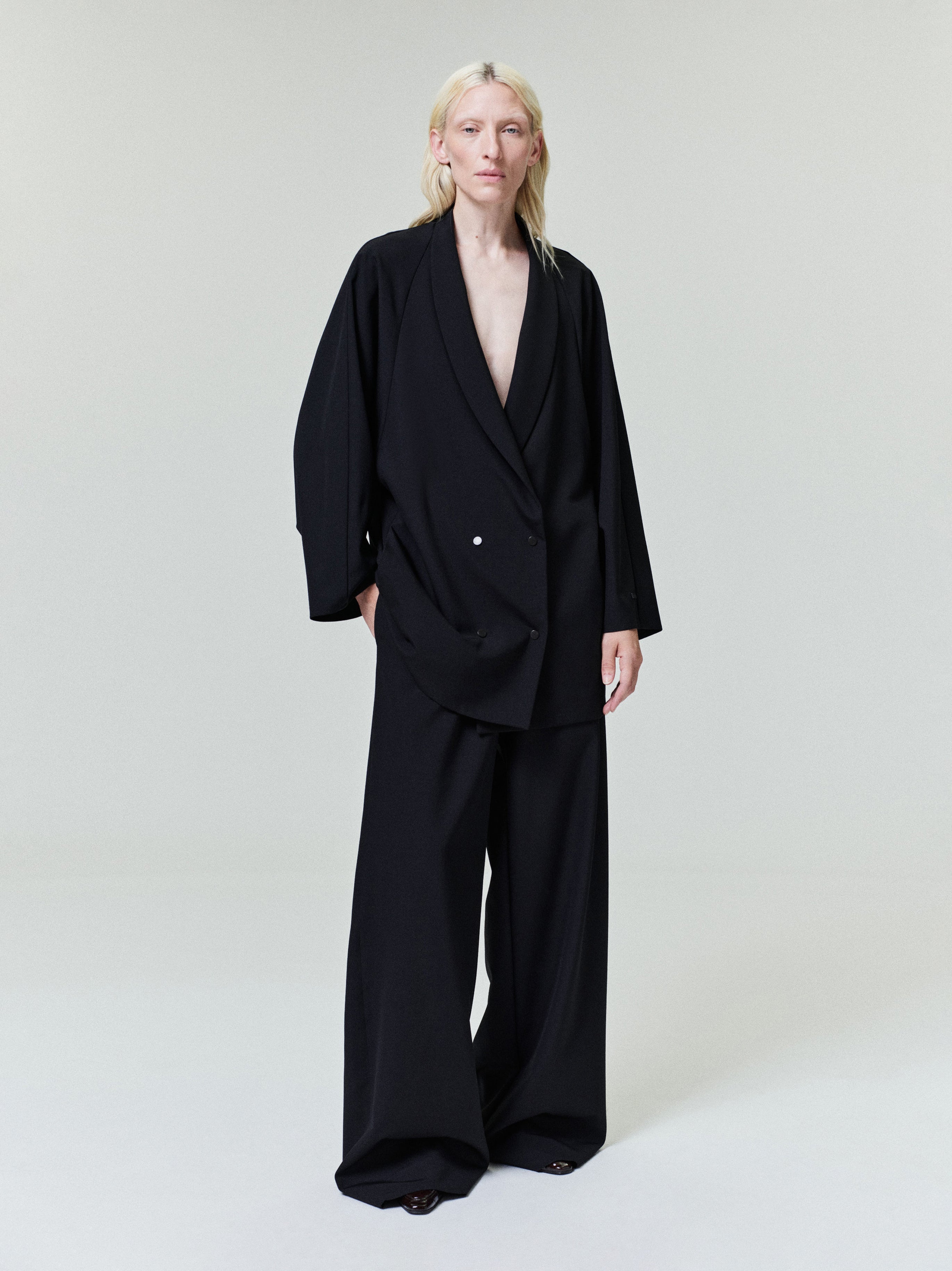 Womens Wool Ripstop Shawl Collar Jacket