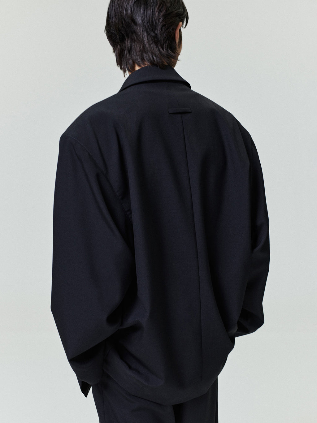 Wool Ripstop Relaxed Long Jacket