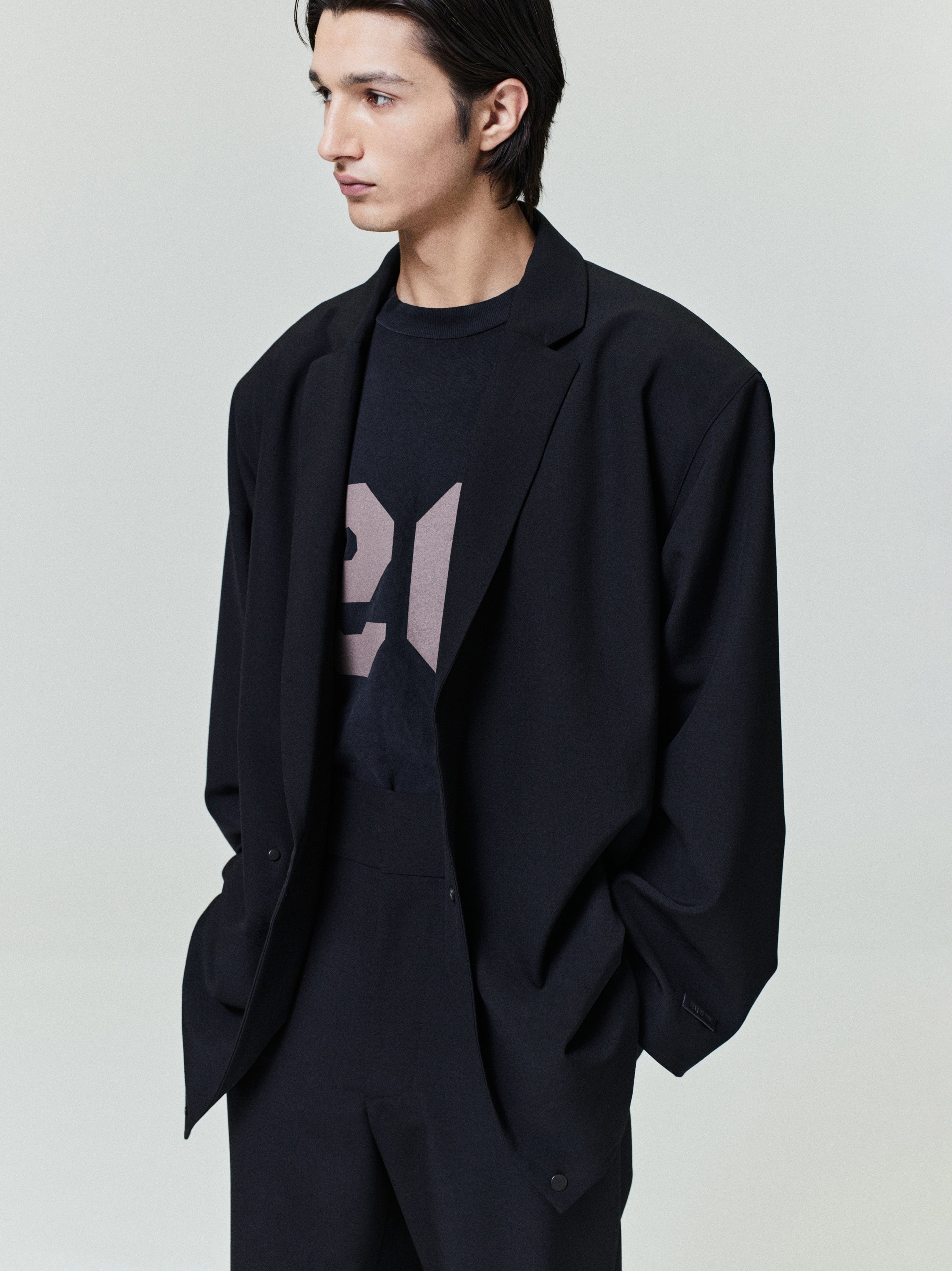Wool Ripstop Relaxed Long Jacket