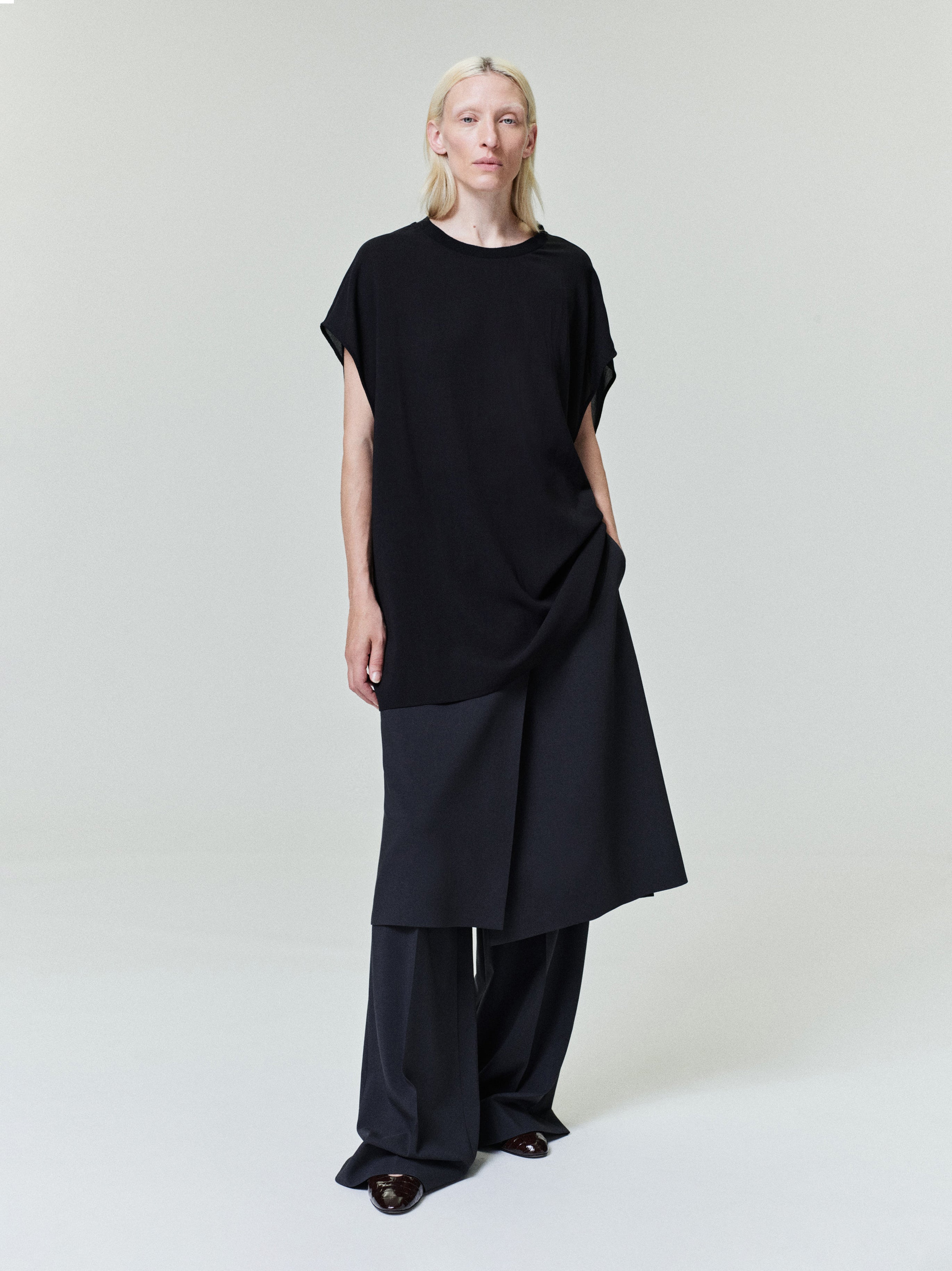 Womens Sheer Viscose Sleeveless Tee