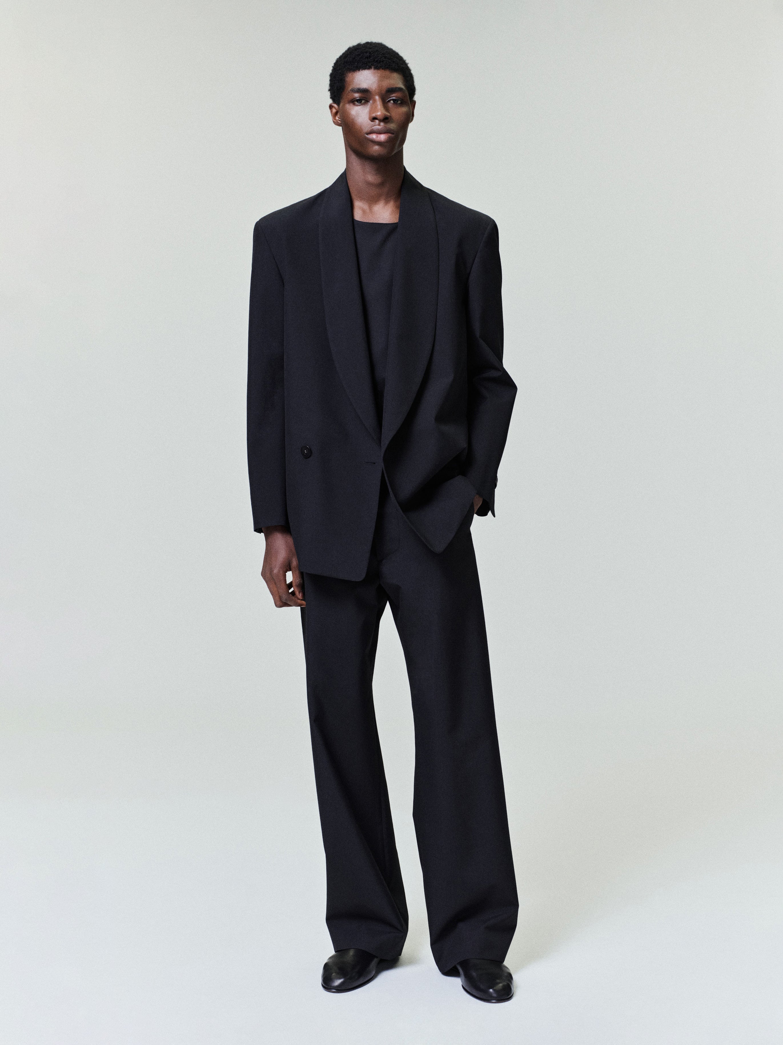Wool Poplin Casual Flat Front Pants