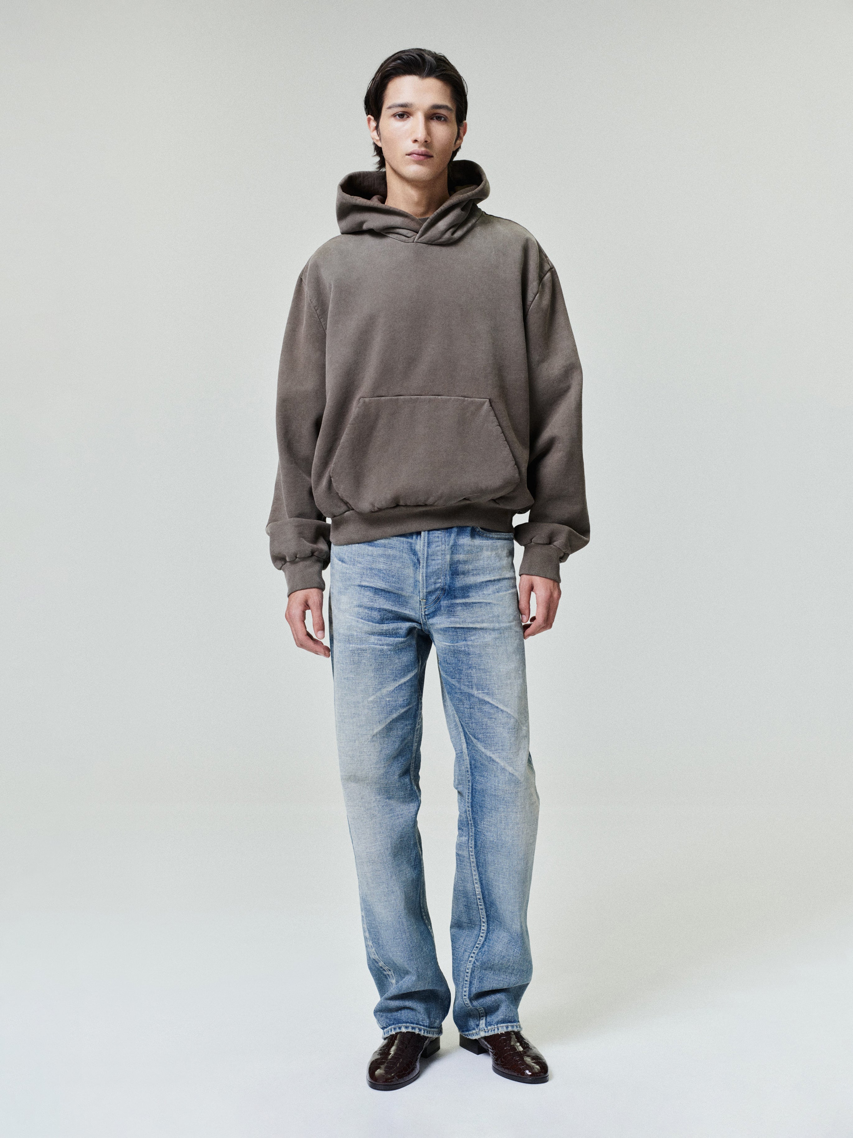 Sunfaded Classic Half Raglan Hoodie W/ Pocket