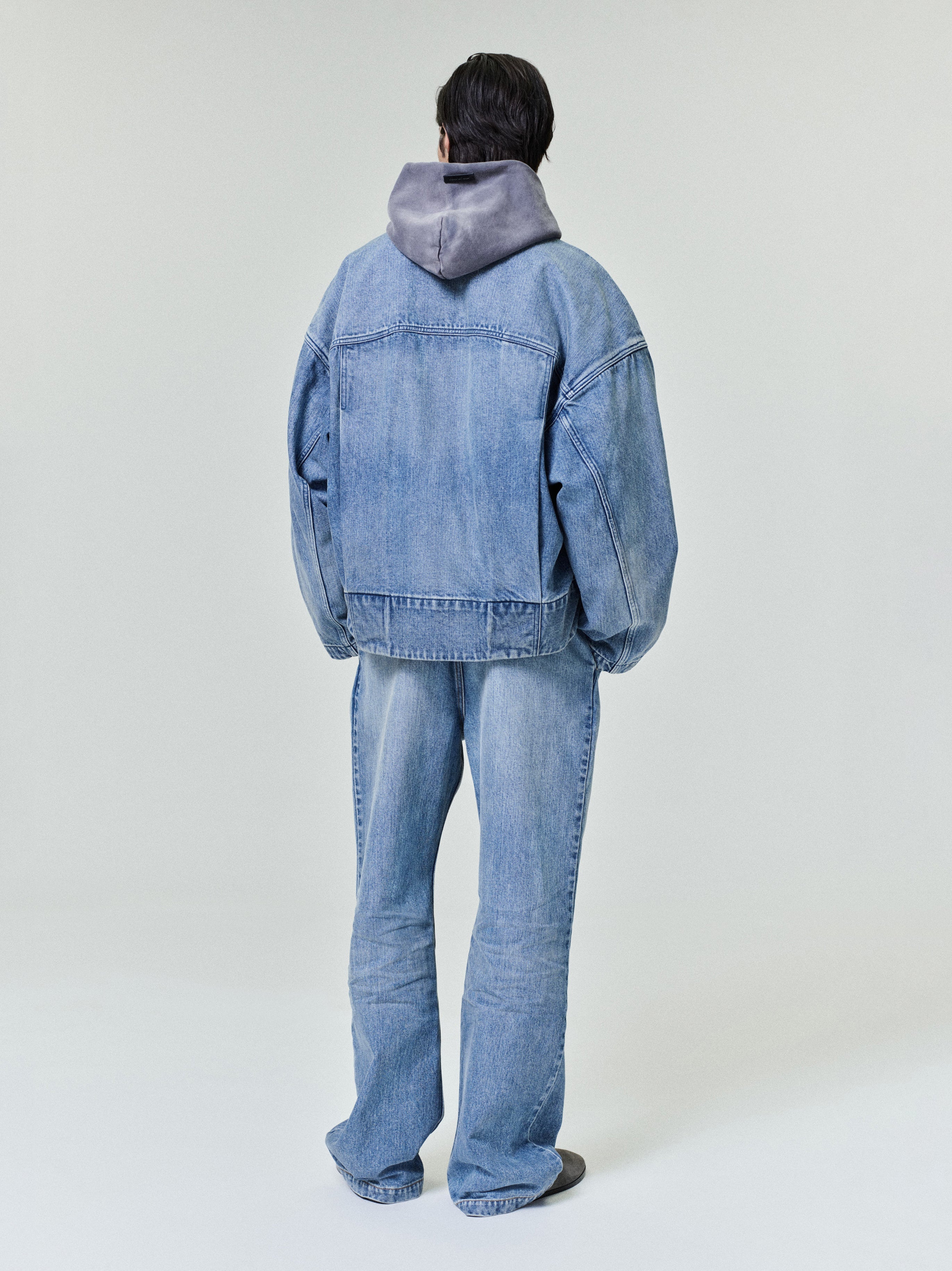 Denim Lapelless Jacket