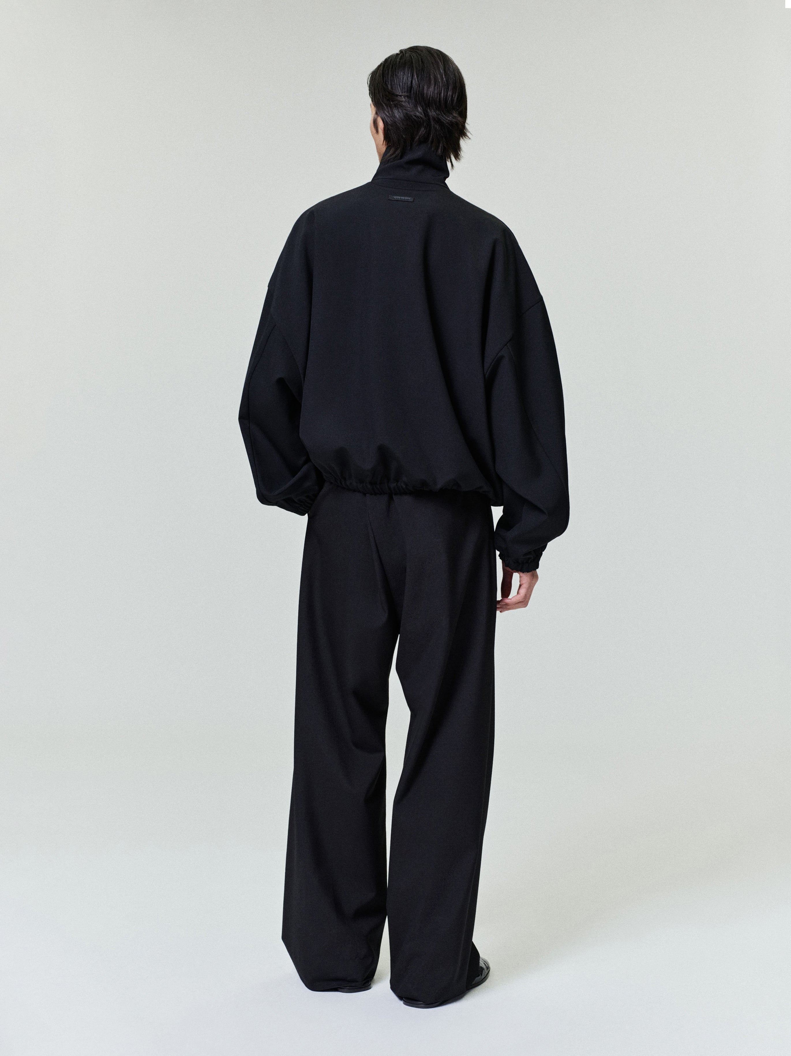Wool Ripstop Half Zip Track Jacket
