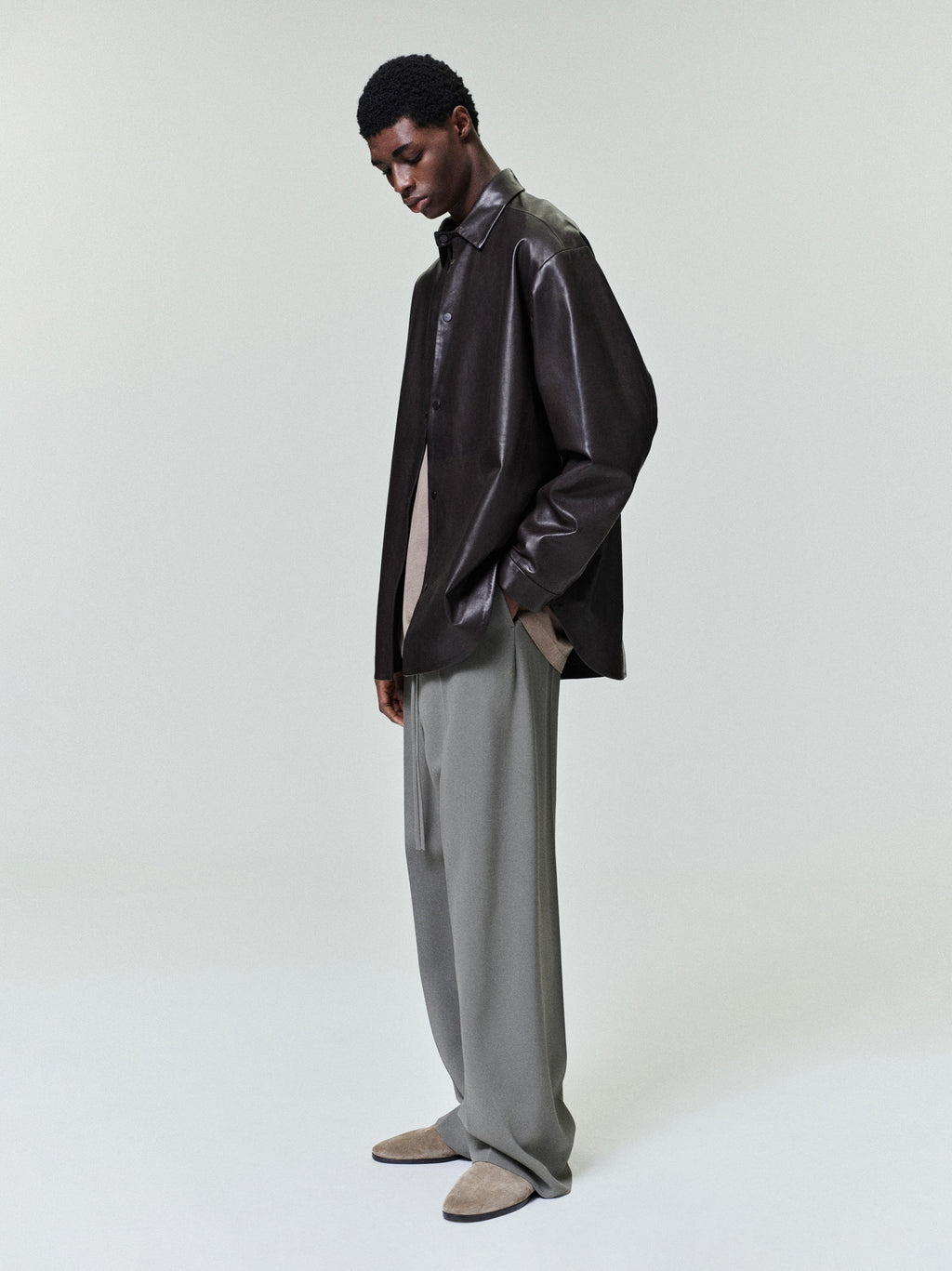 Leather Relaxed Shirt