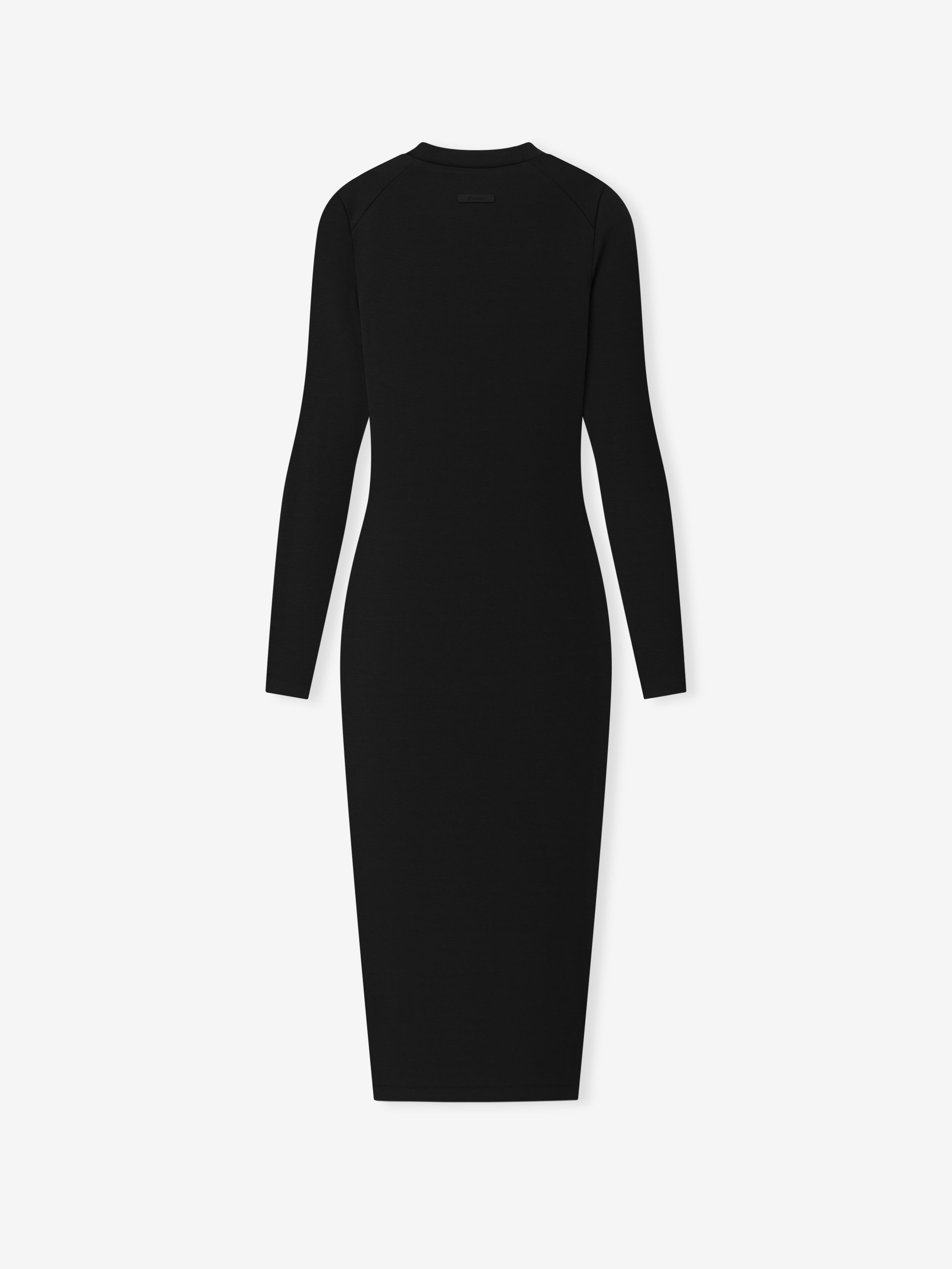 Womens Rib Knit Fitted Long Sleeve Dress