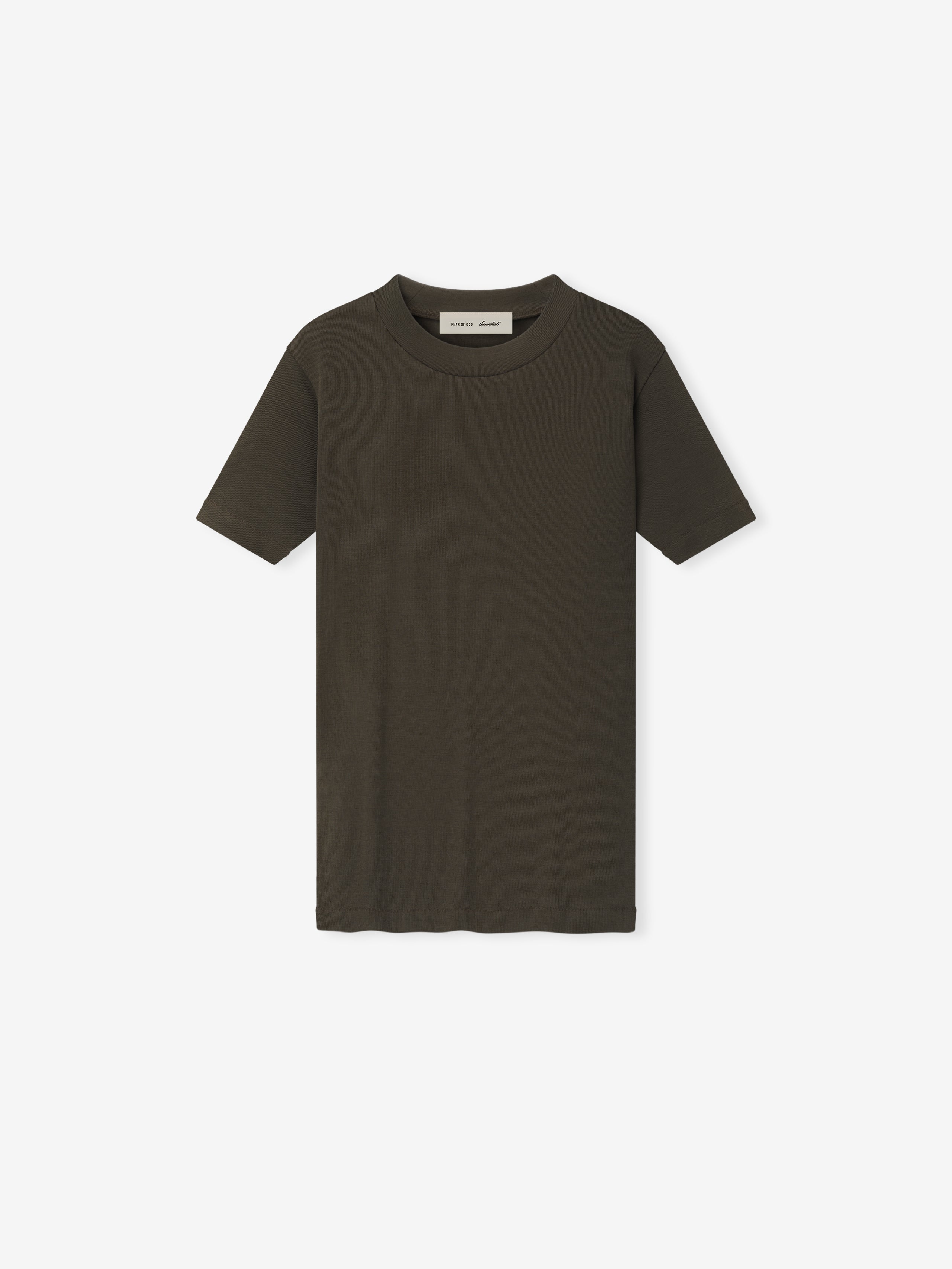 Womens Rib Fitted Short Sleeve Tee