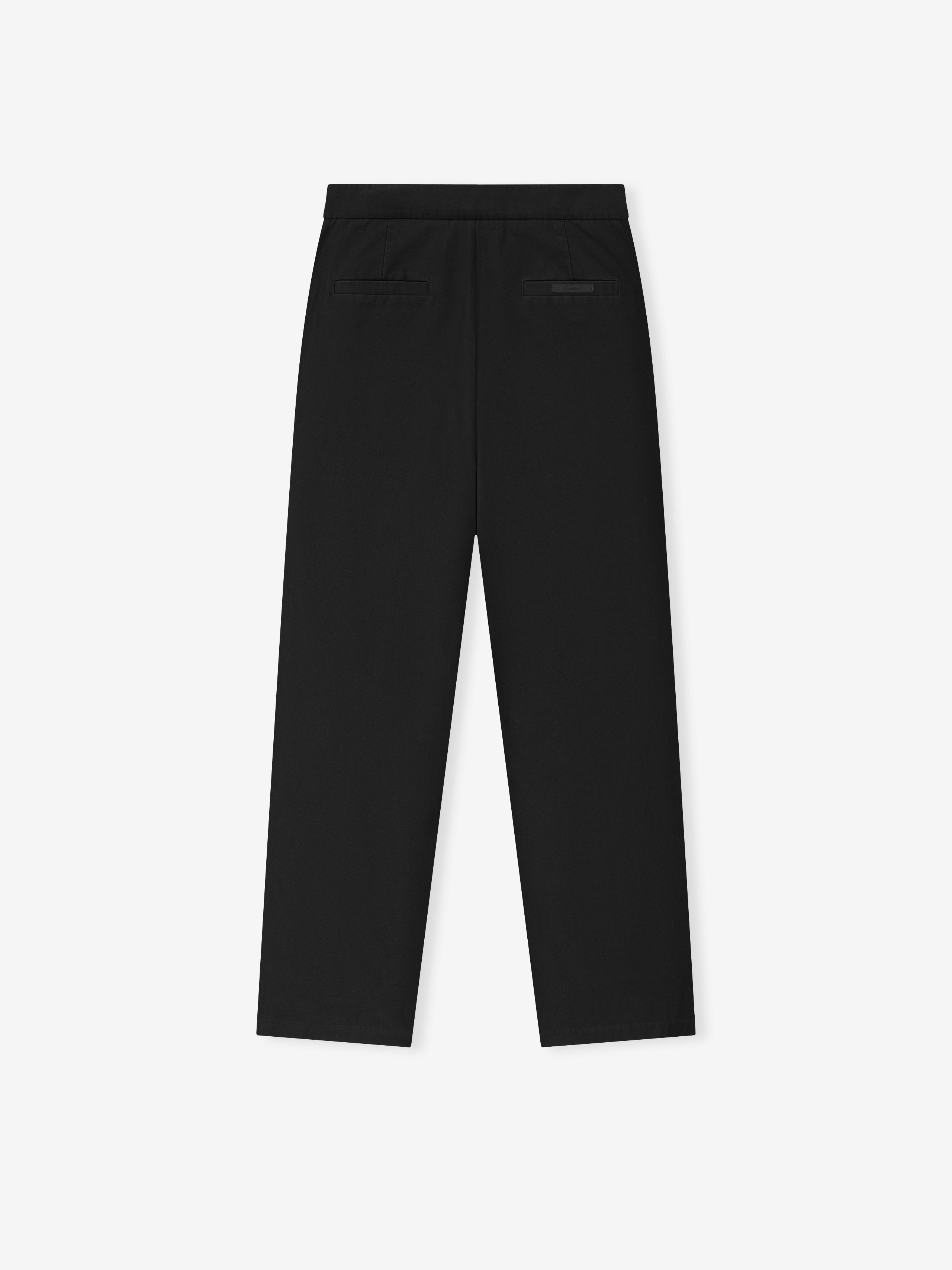 Cotton Canvas Pleat Front Pant
