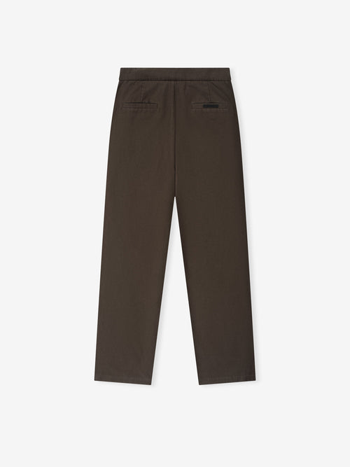 Cotton Canvas Pleat Front Pant