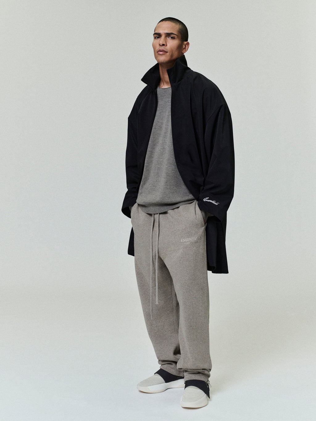 Sporty Nylon High Neck Jacket