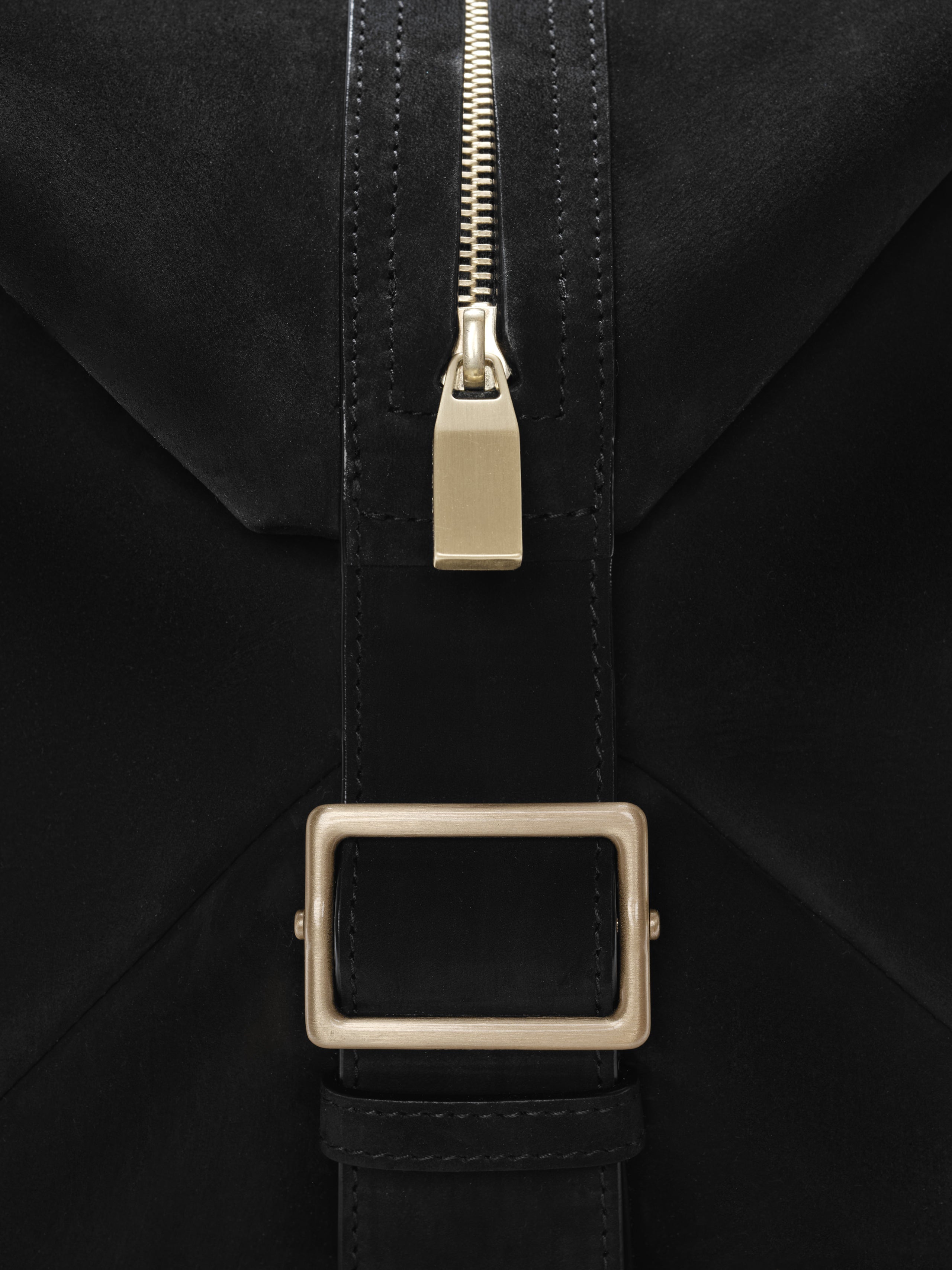 Large Leather Belted Duffle
