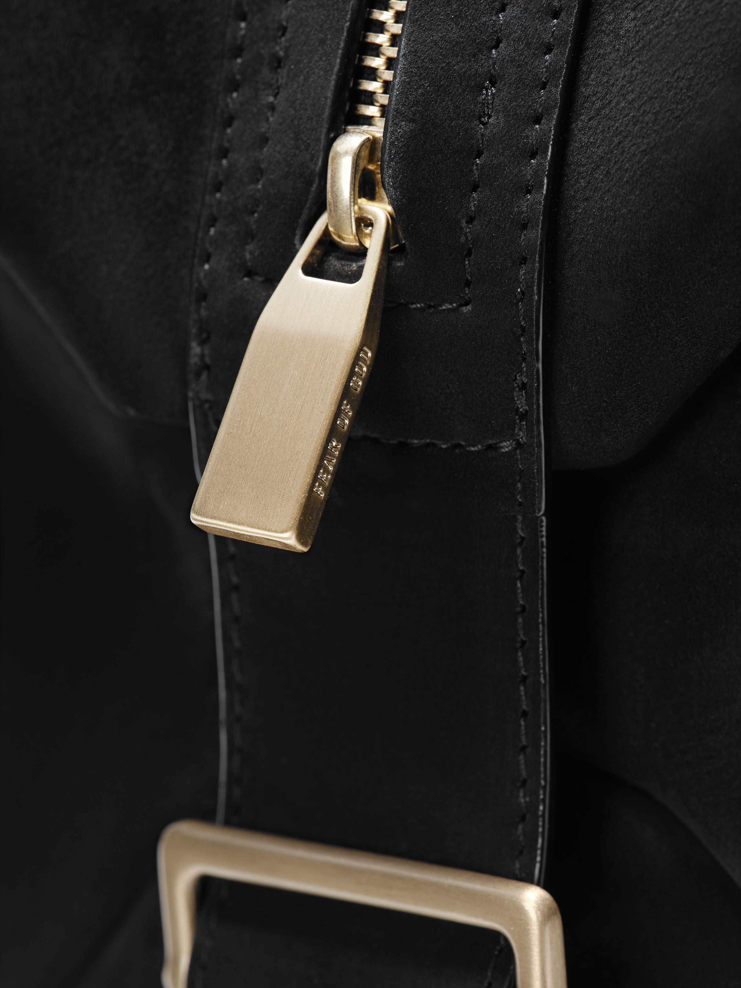 Large Leather Belted Duffle
