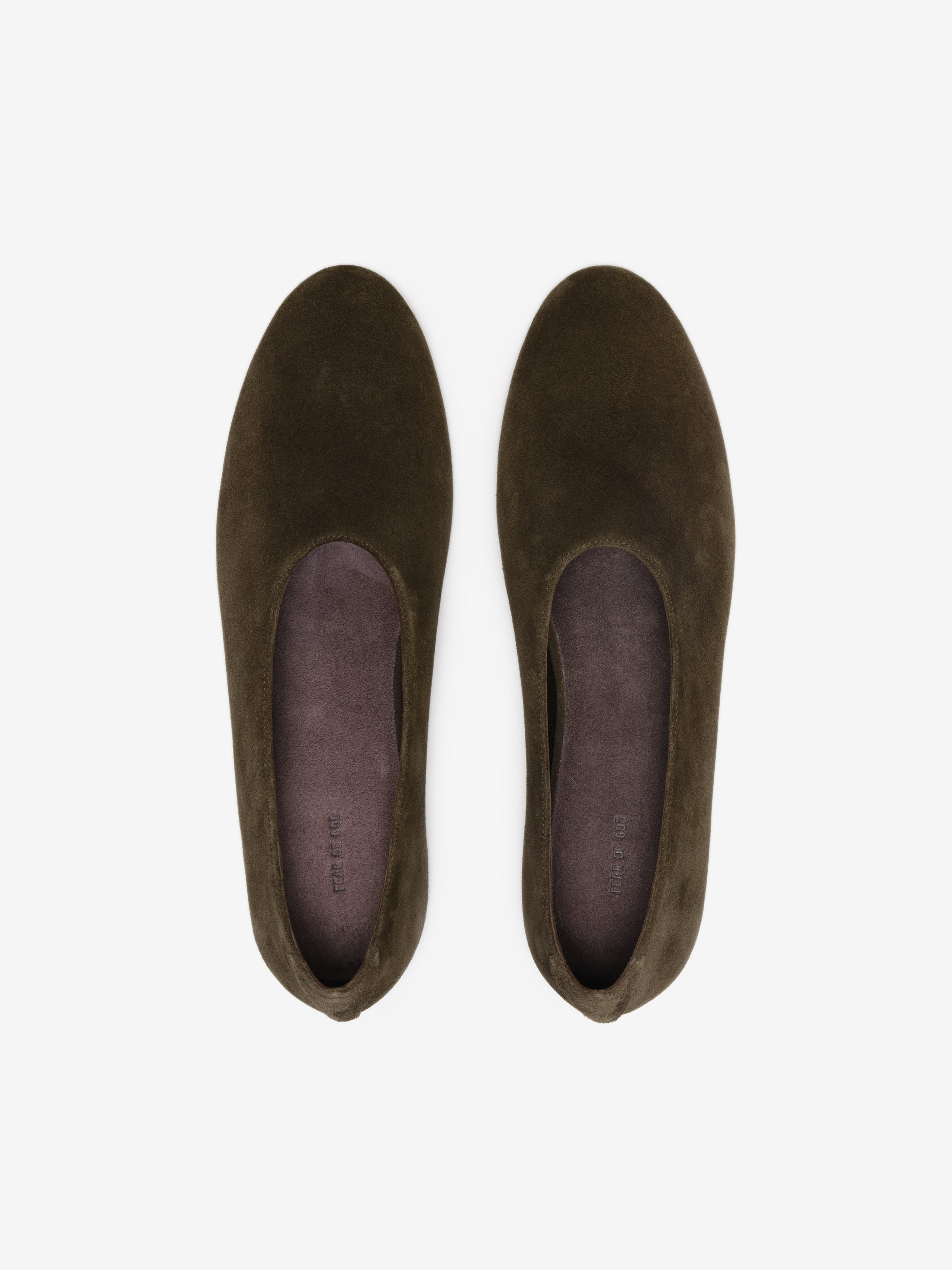 Womens Suede Ballerina