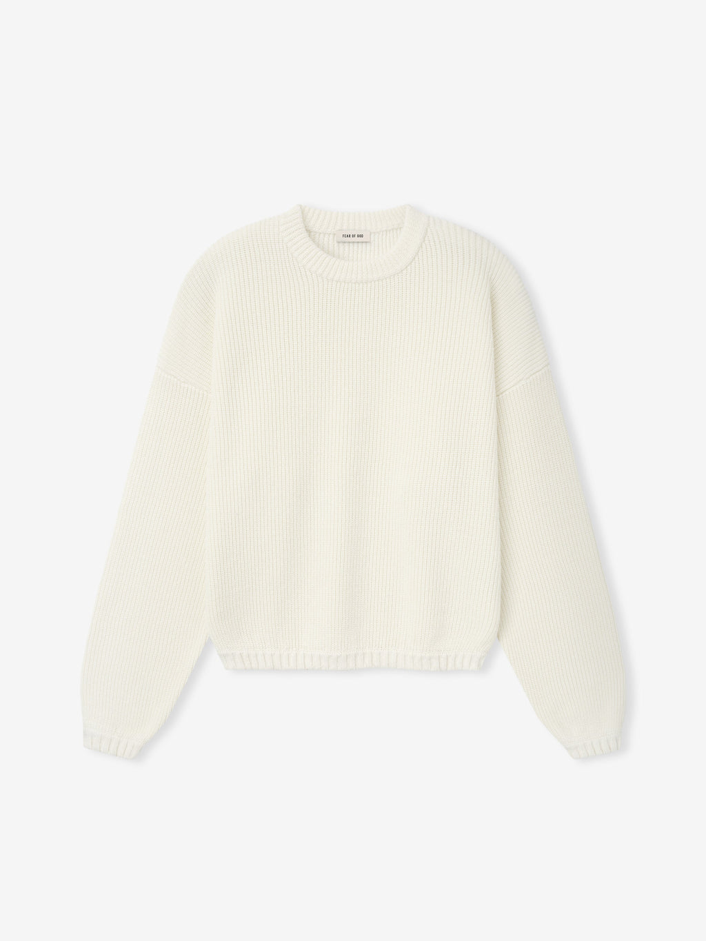 Double Knit Linen Wool Cotton Crewneck Sweater