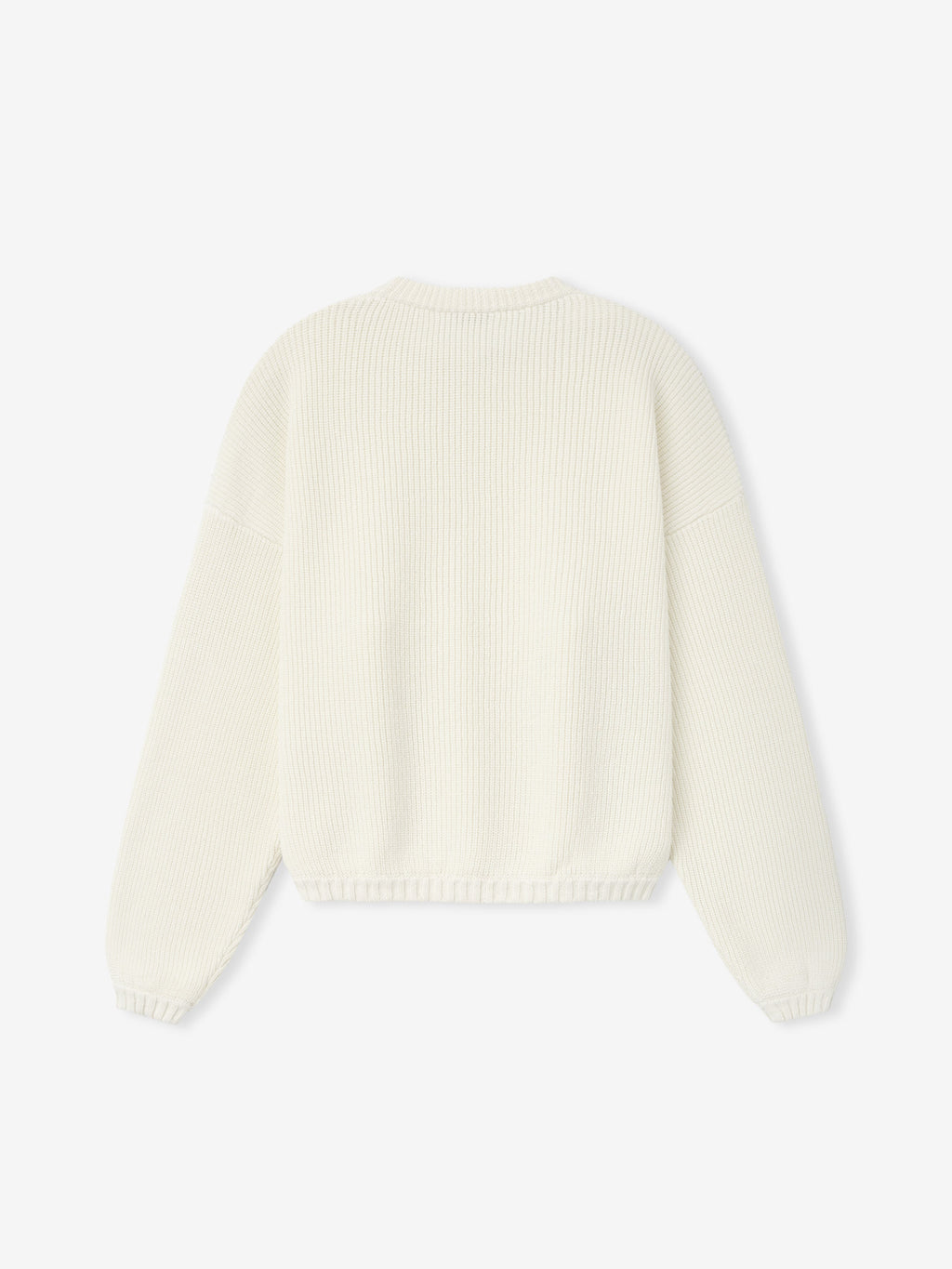 Double Knit Linen Wool Cotton Crewneck Sweater