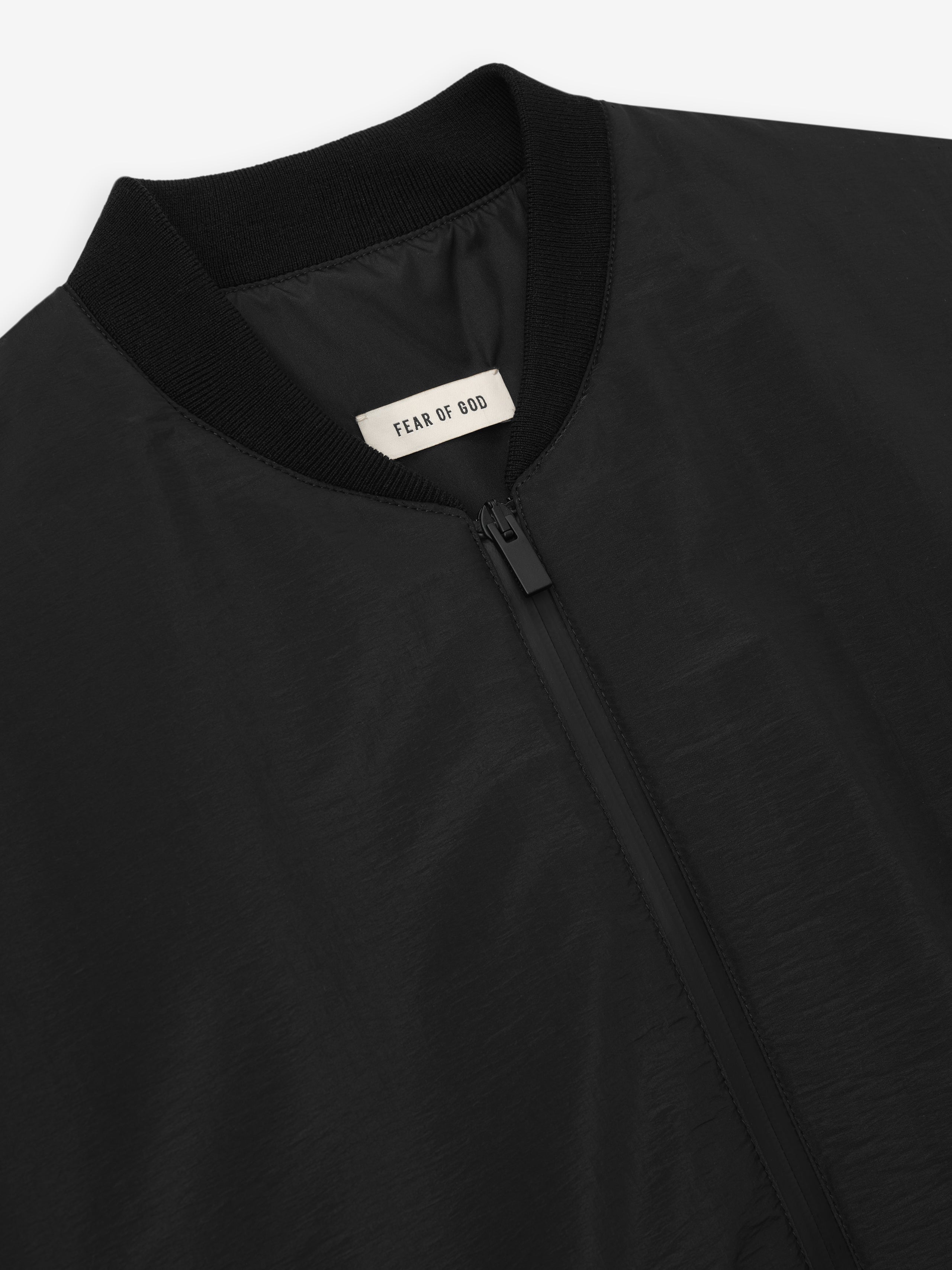 Nylon Taffeta Padded Bomber Jacket