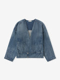 Denim Lapelless Jacket