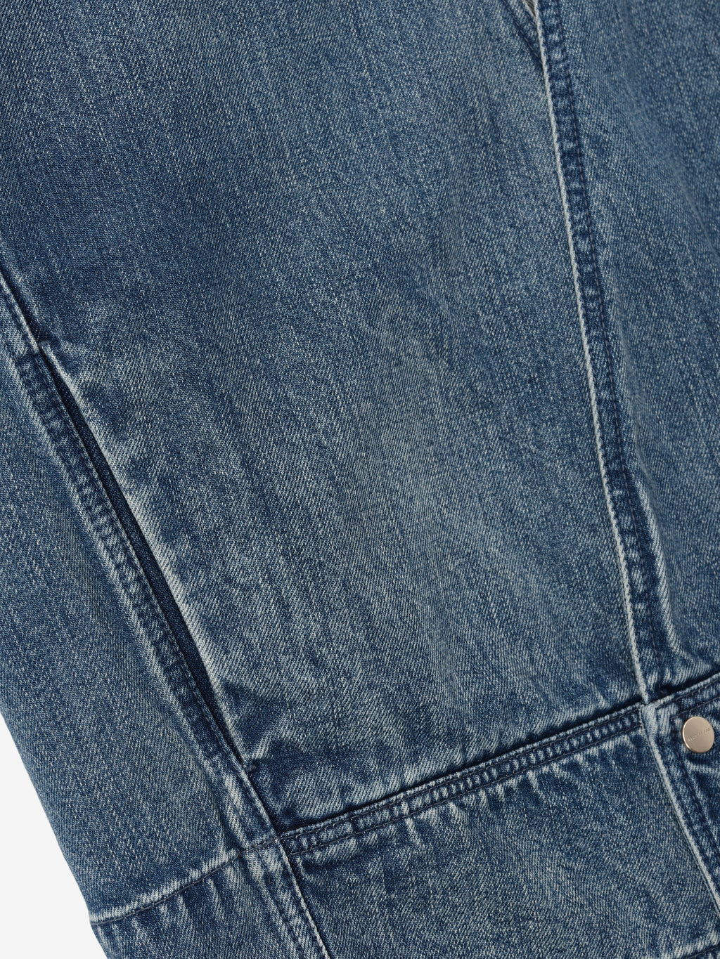 Denim Lapelless Jacket