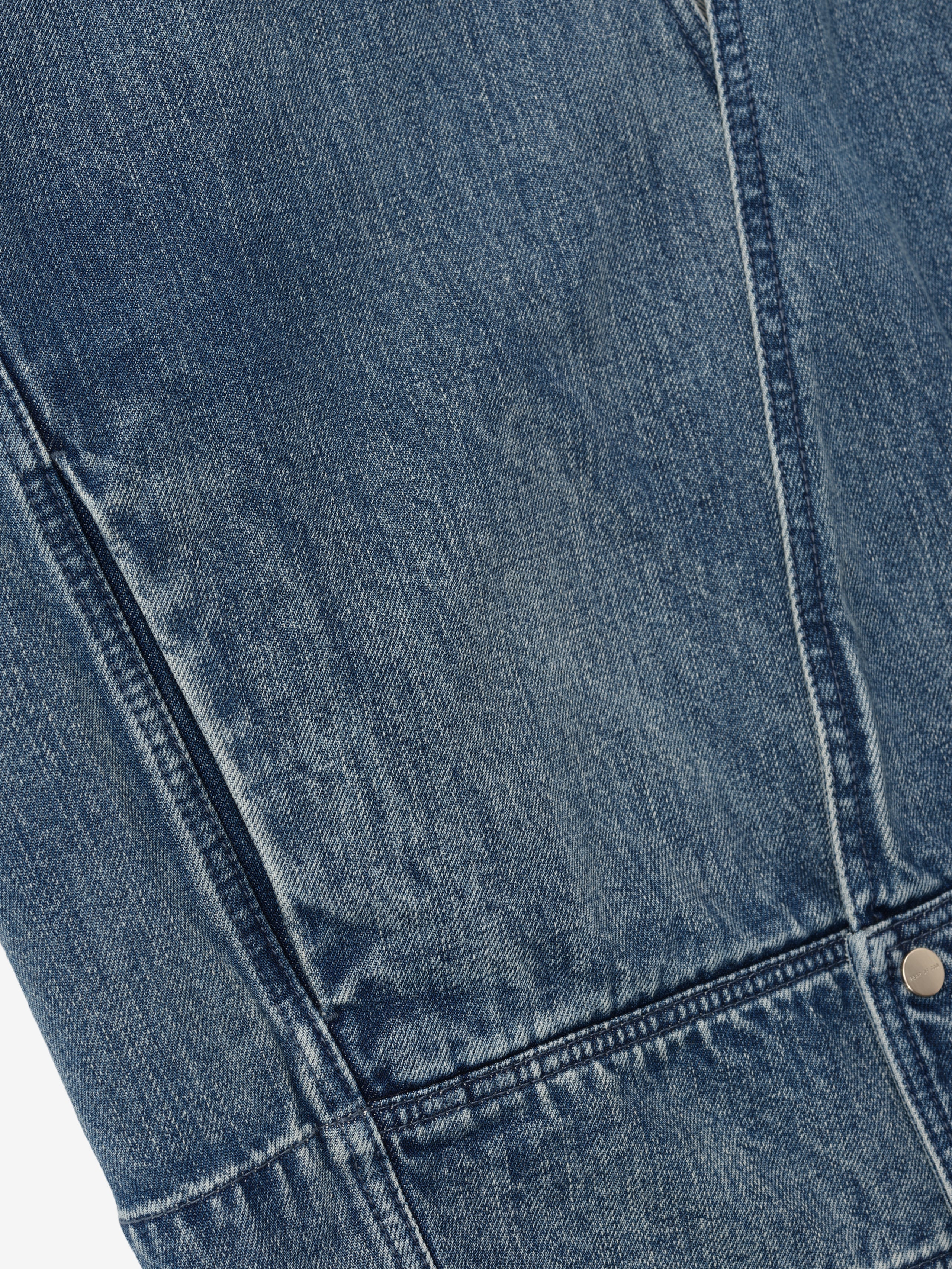 Denim Lapelless Jacket