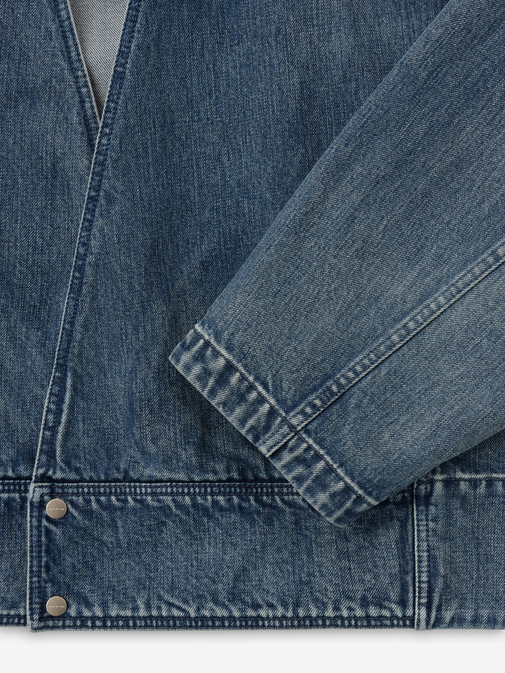 Denim Lapelless Jacket