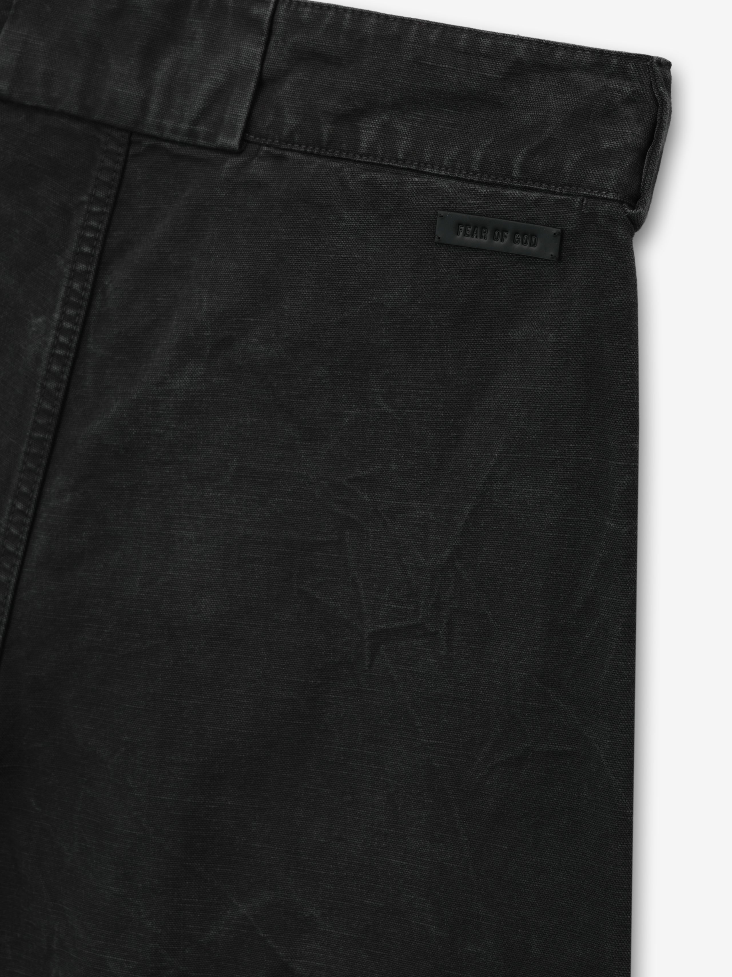 Washed Canvas Utility Shorts