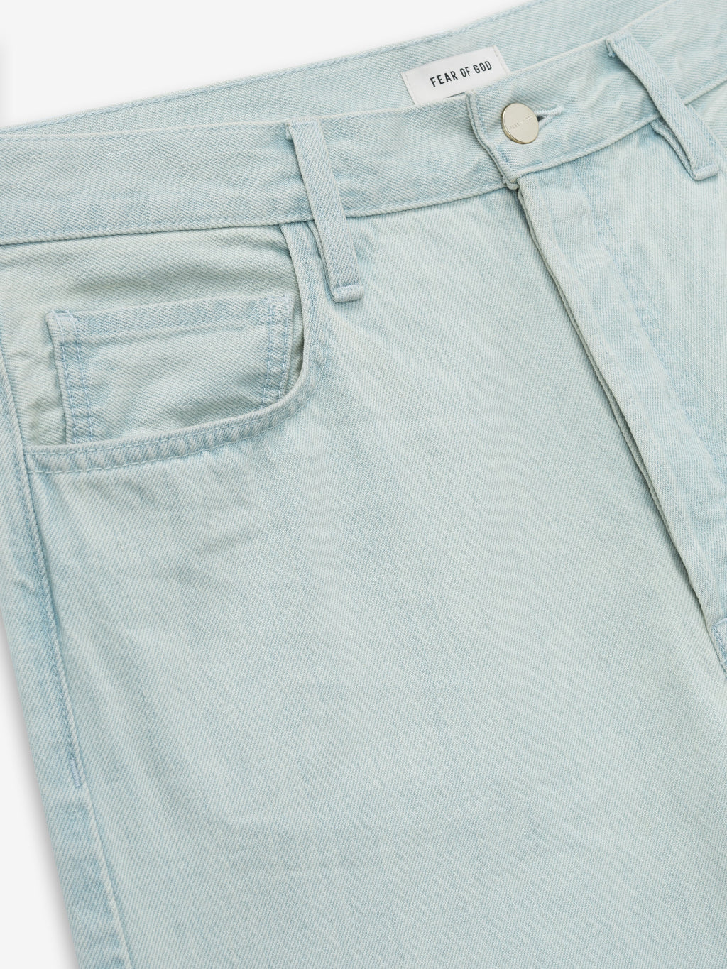 Bleach Washed Denim Straight 5 Pocket