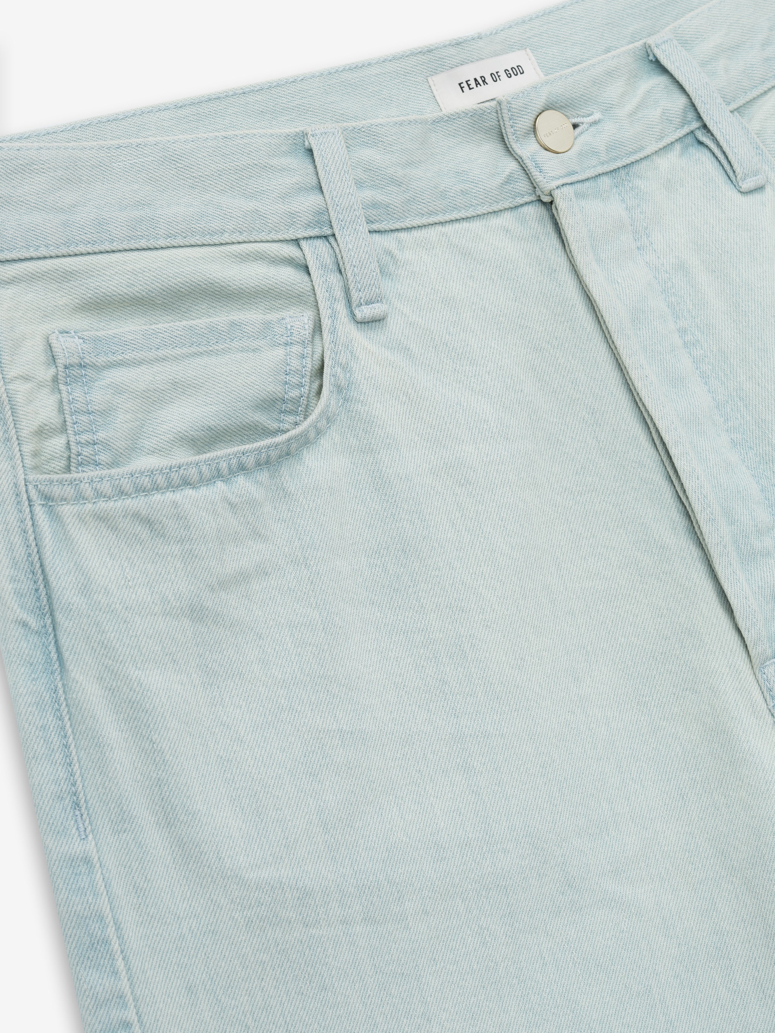 Bleach Washed Denim Straight 5 Pocket