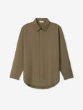 Wool Poplin Relaxed Shirt