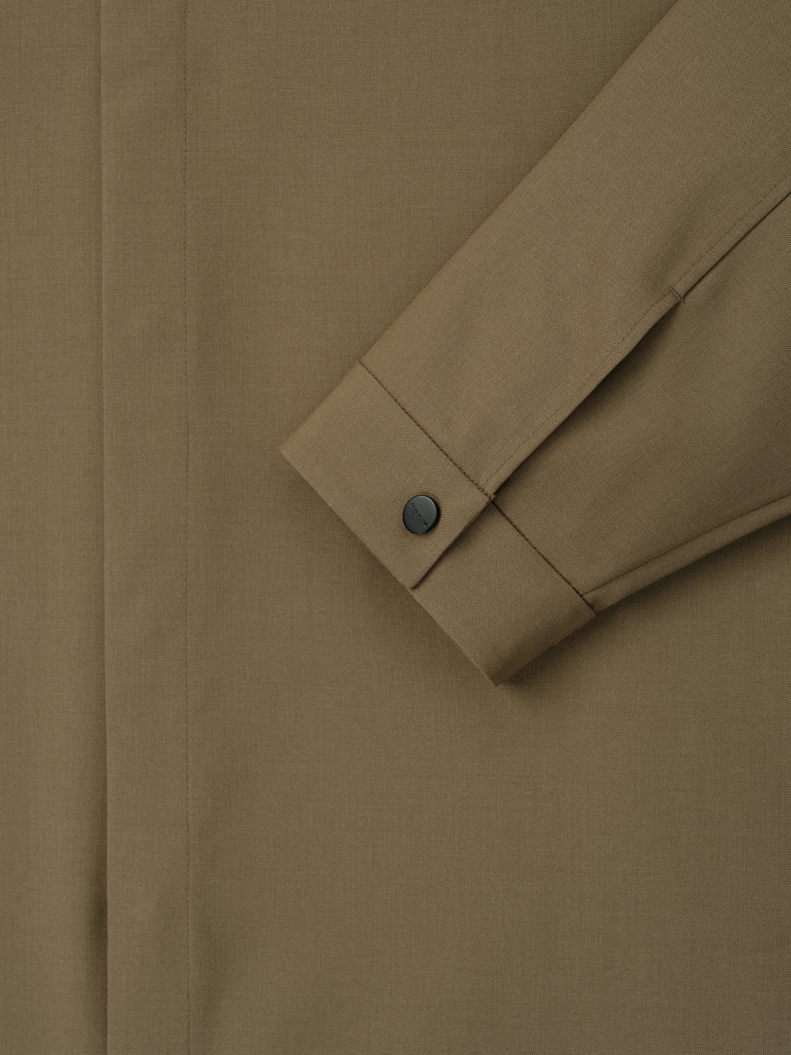 Wool Poplin Relaxed Shirt