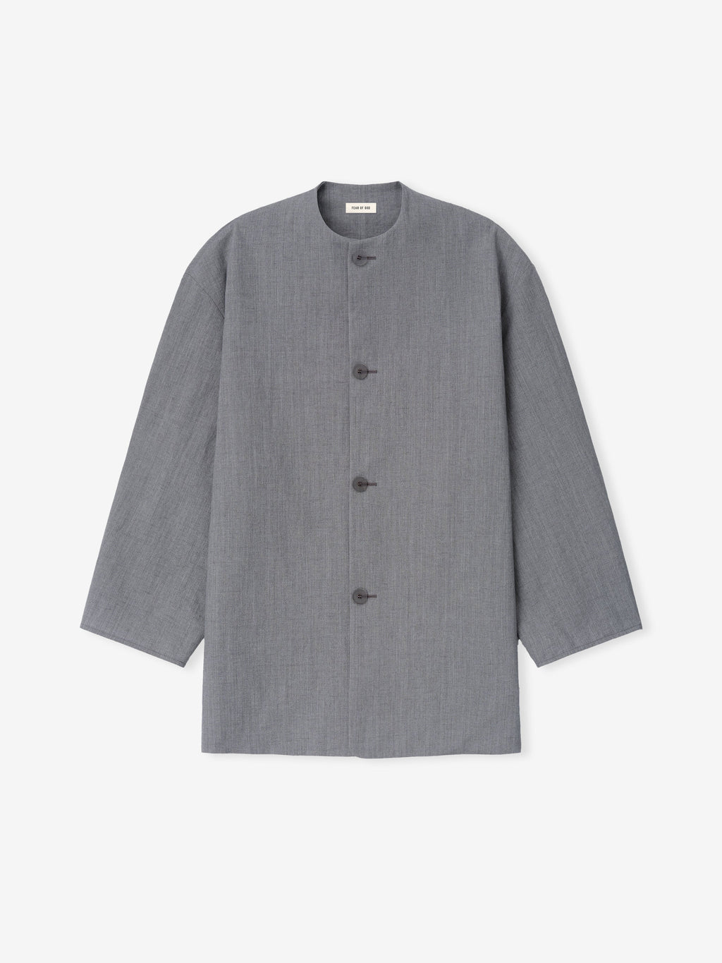 Wool Linen Collarless Sport Jacket