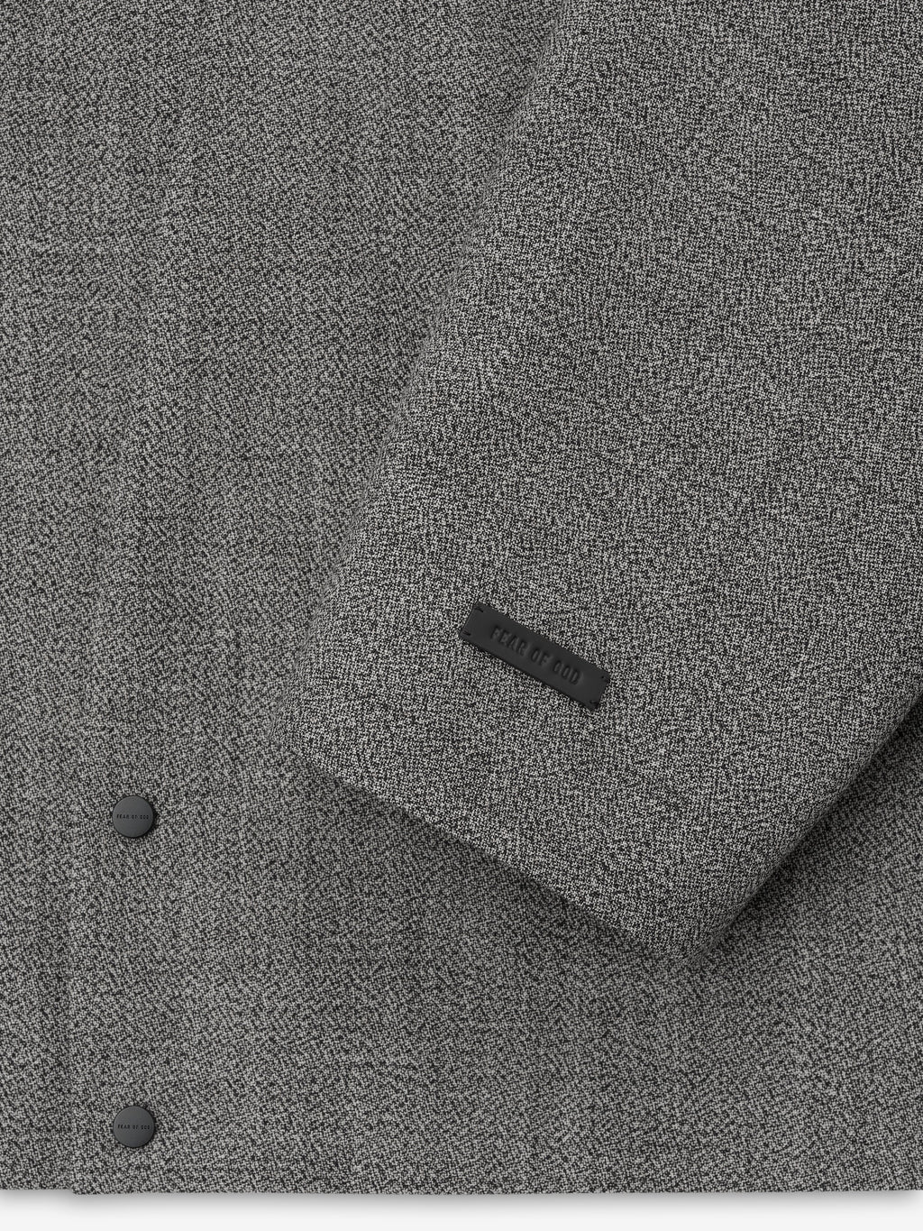 Mouline Wool Relaxed Lapelless Jacket