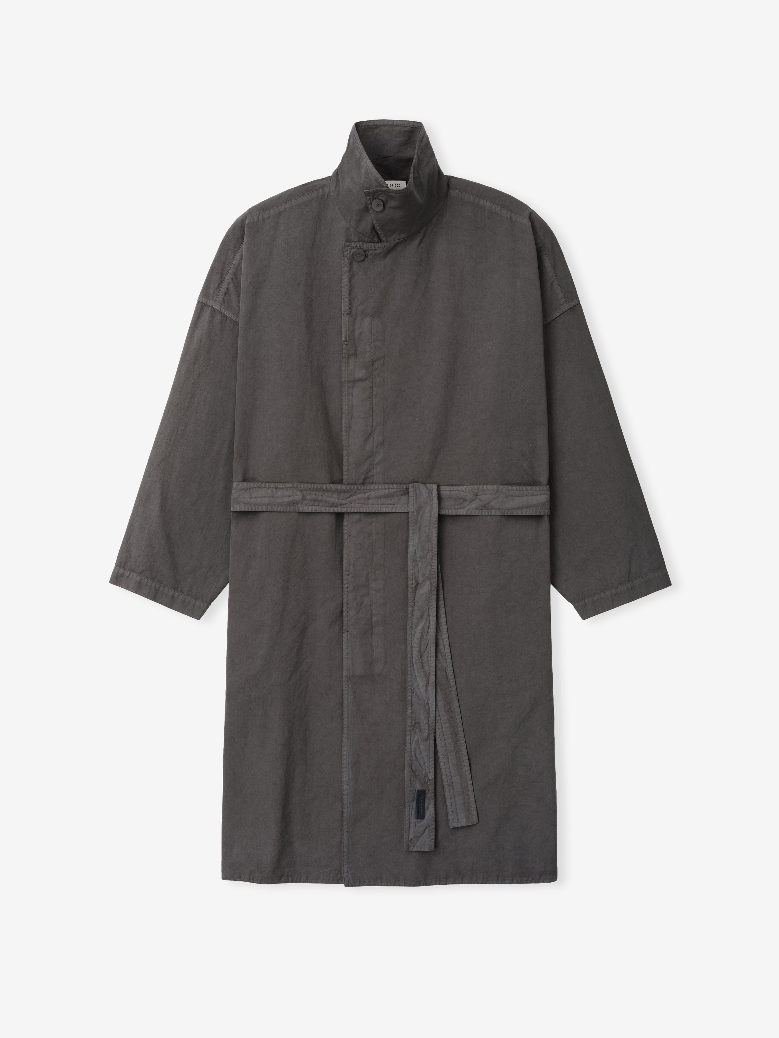 Garment-Dyed Cropped Sleeve Car Coat