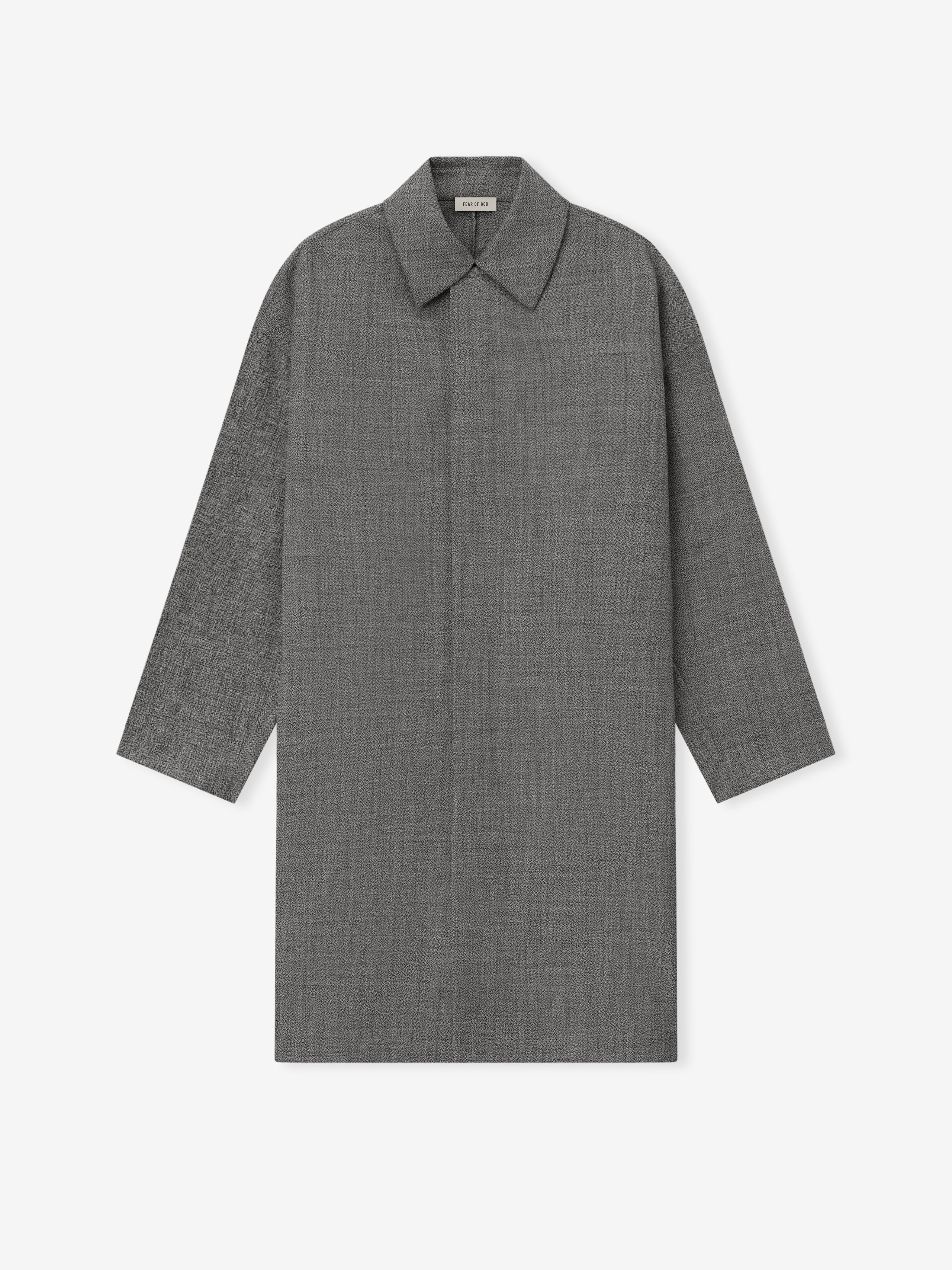 Mouline Wool Relaxed Trench Coat