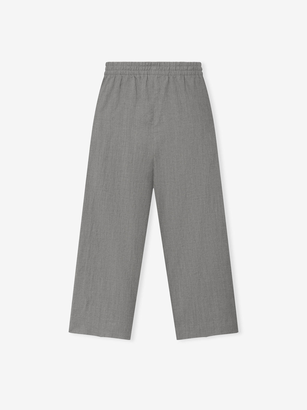 Wool Linen Wide Leg Drawstring Pants