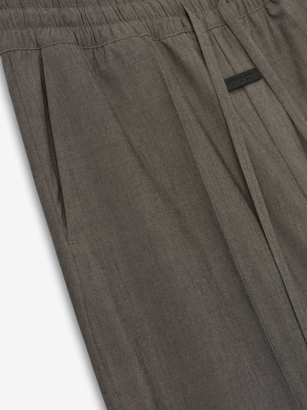 Cotton Wool Oxford Wide Leg Drawstring Pants
