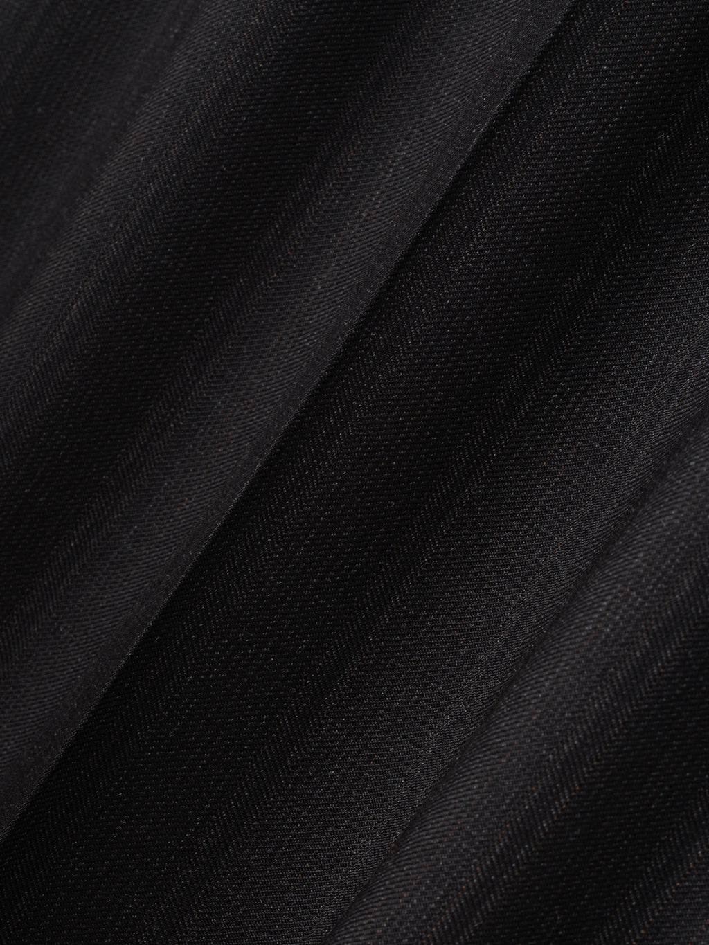 Black Striped Wool Wide Leg Drawstring Pants