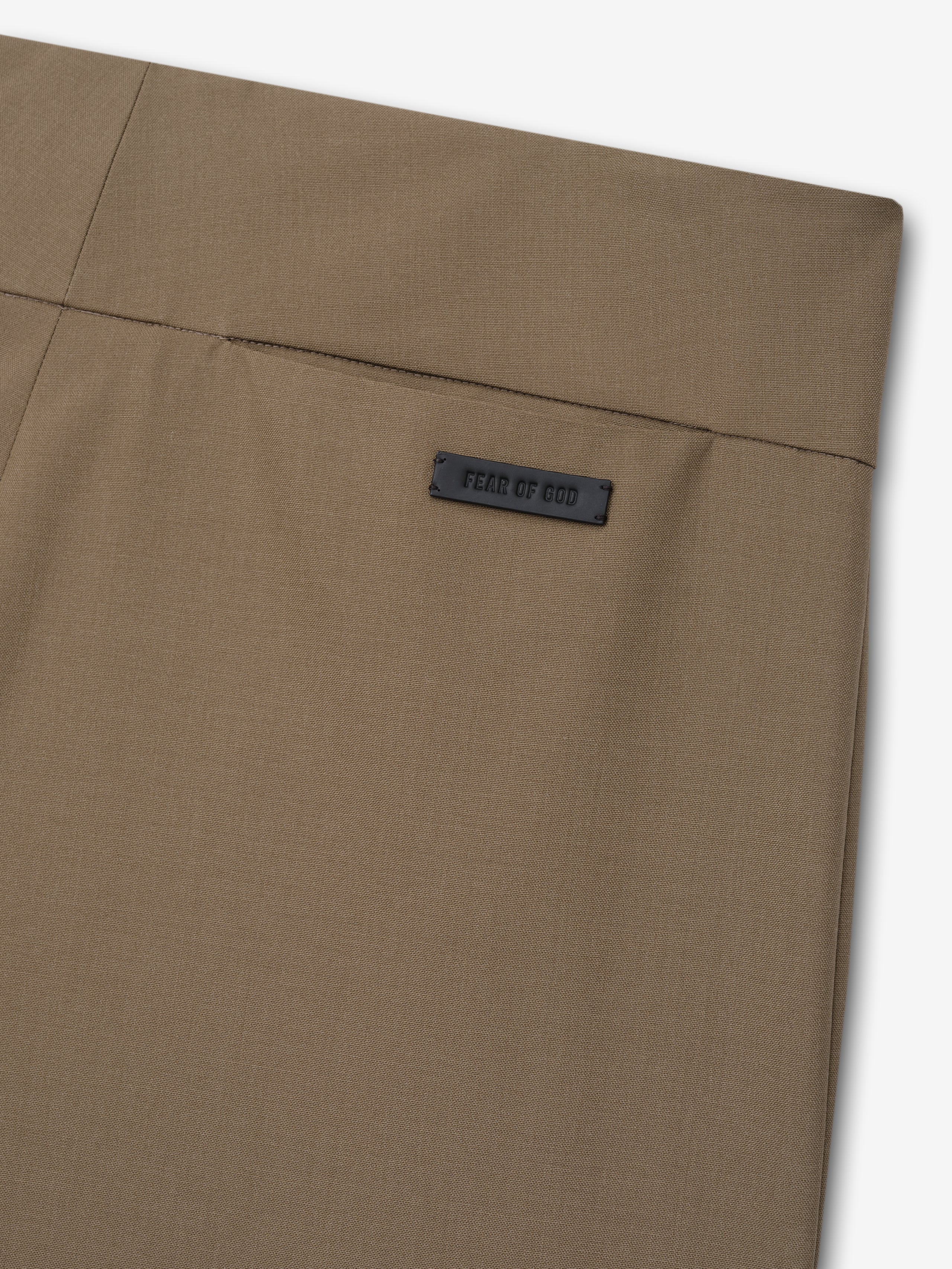 Wool Poplin Casual Flat Front Pants