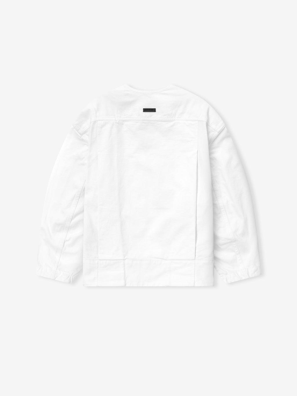 Womens Cotton Twill Relaxed Lapelless Jacket