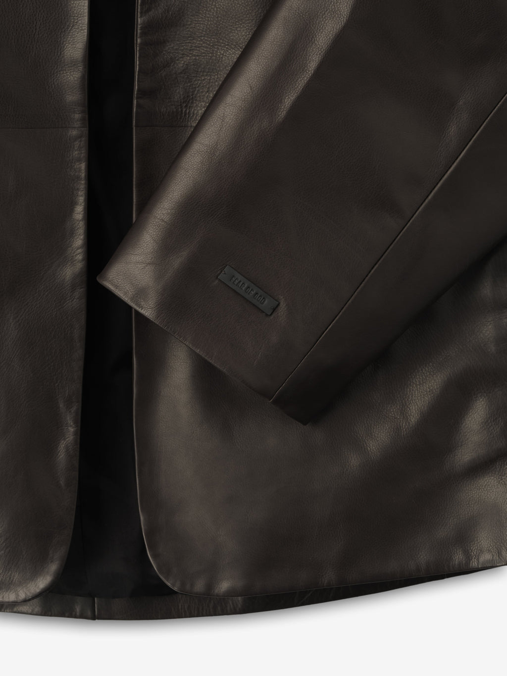 Womens Leather Collarless Jacket