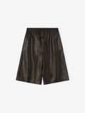 Womens Leather Drawstring Shorts