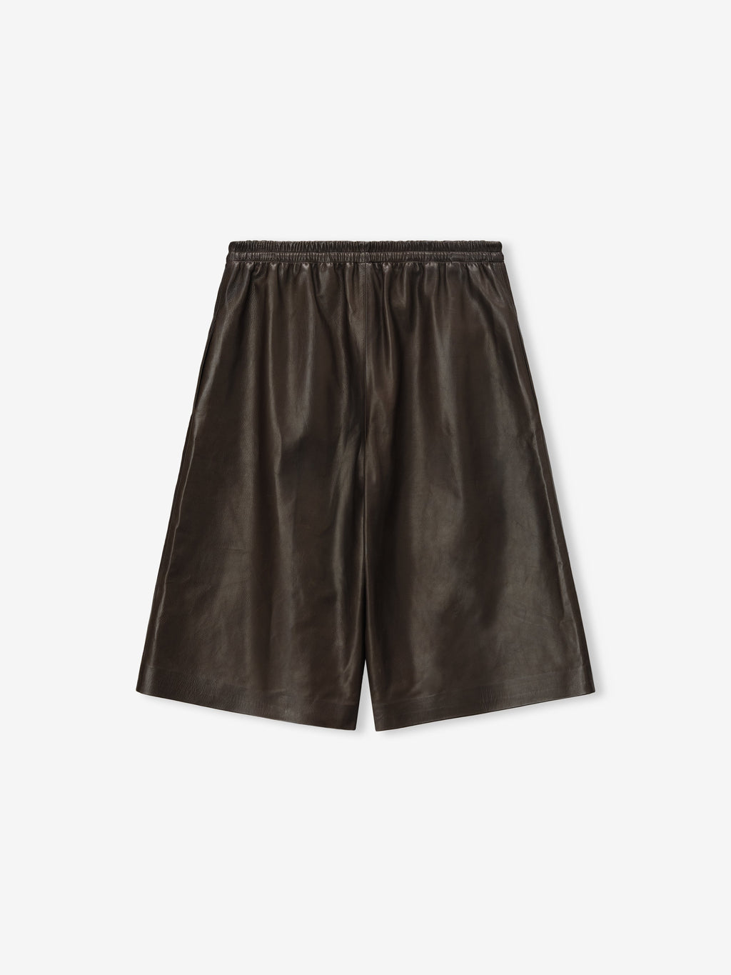 Womens Leather Drawstring Shorts