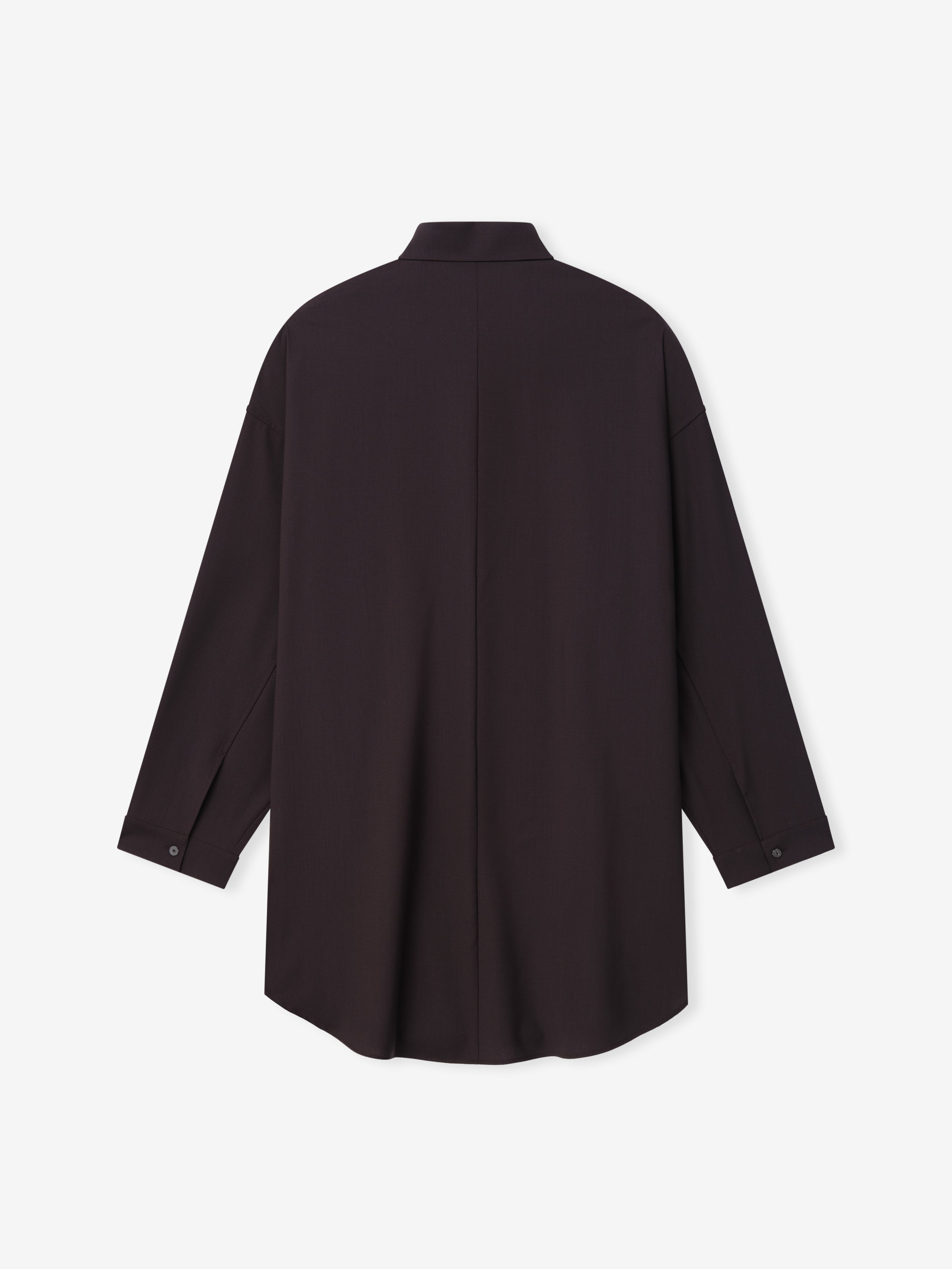 Womens Easy Care Wool Relaxed Shirt