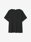 Womens Superfine Wool Boat Neck Tee