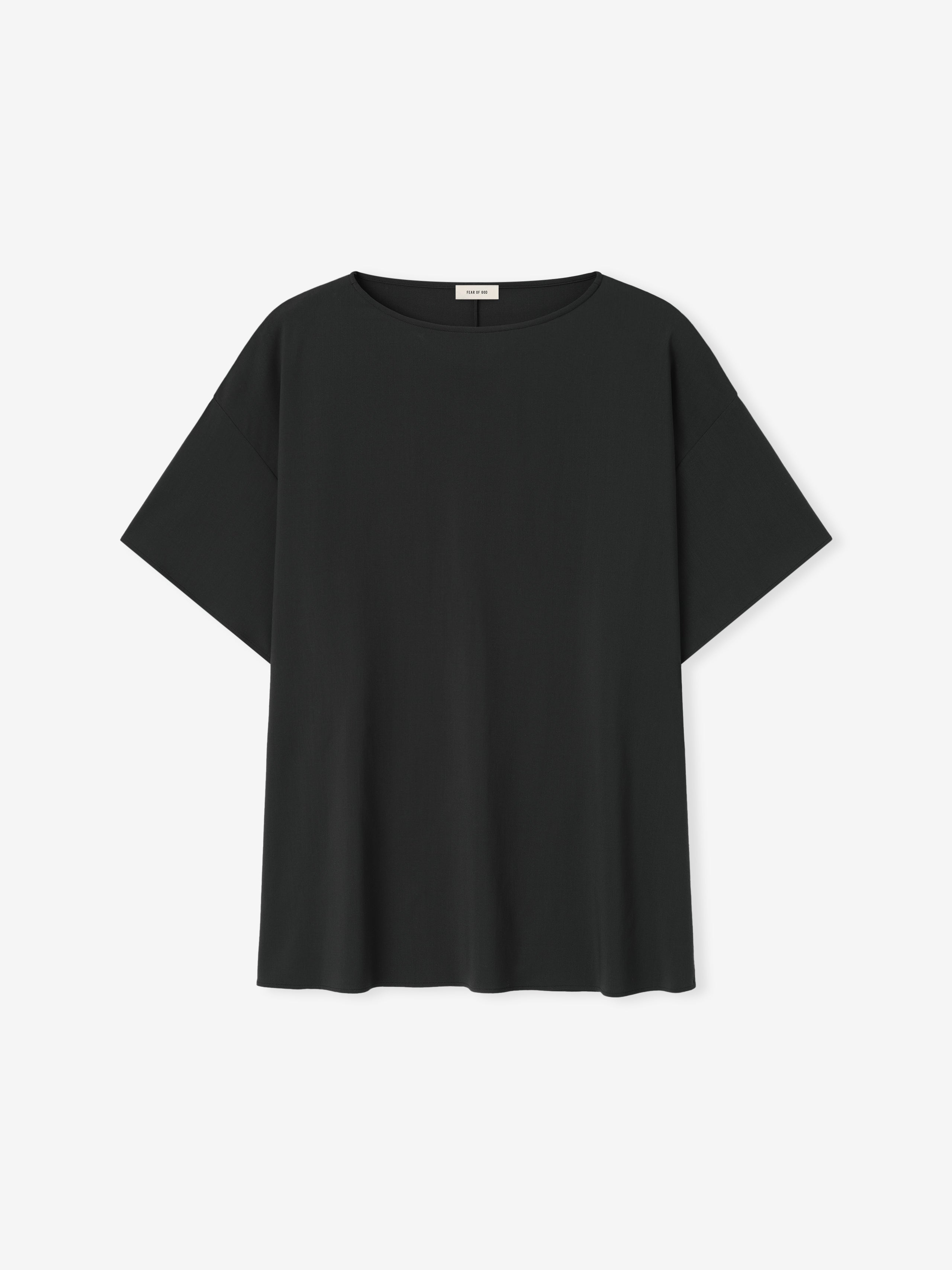 Womens Superfine Wool Boat Neck Tee