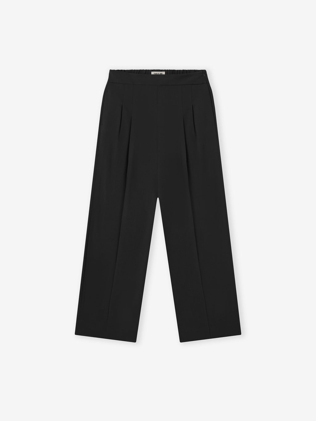 Womens Superfine Wool Twill Wide Leg Pants