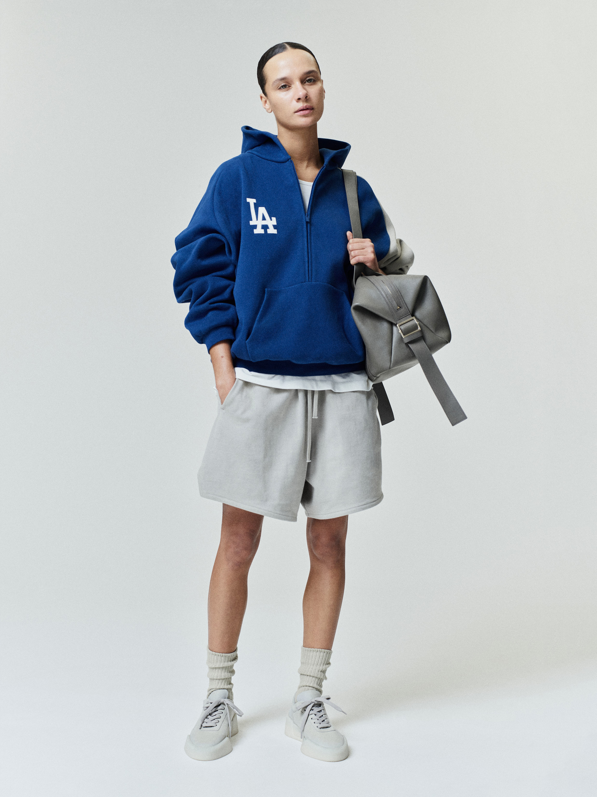 Dodgers Raglan Half Zip Sport Hoodie