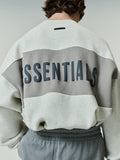 Cropped Relaxed Panelled Sweatshirt