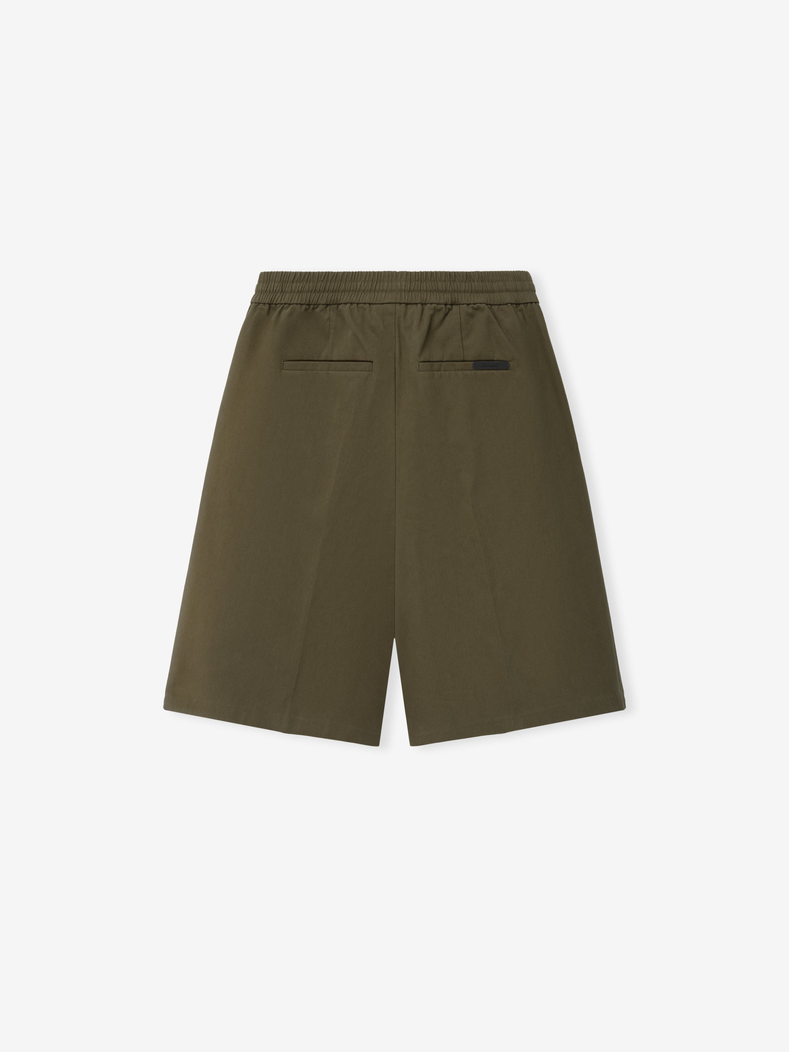 Cotton Twill Relaxed Drawstring Short