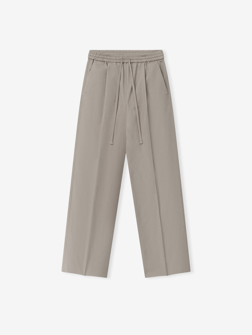 Silk Blend Pleat Front Drawstring Pant